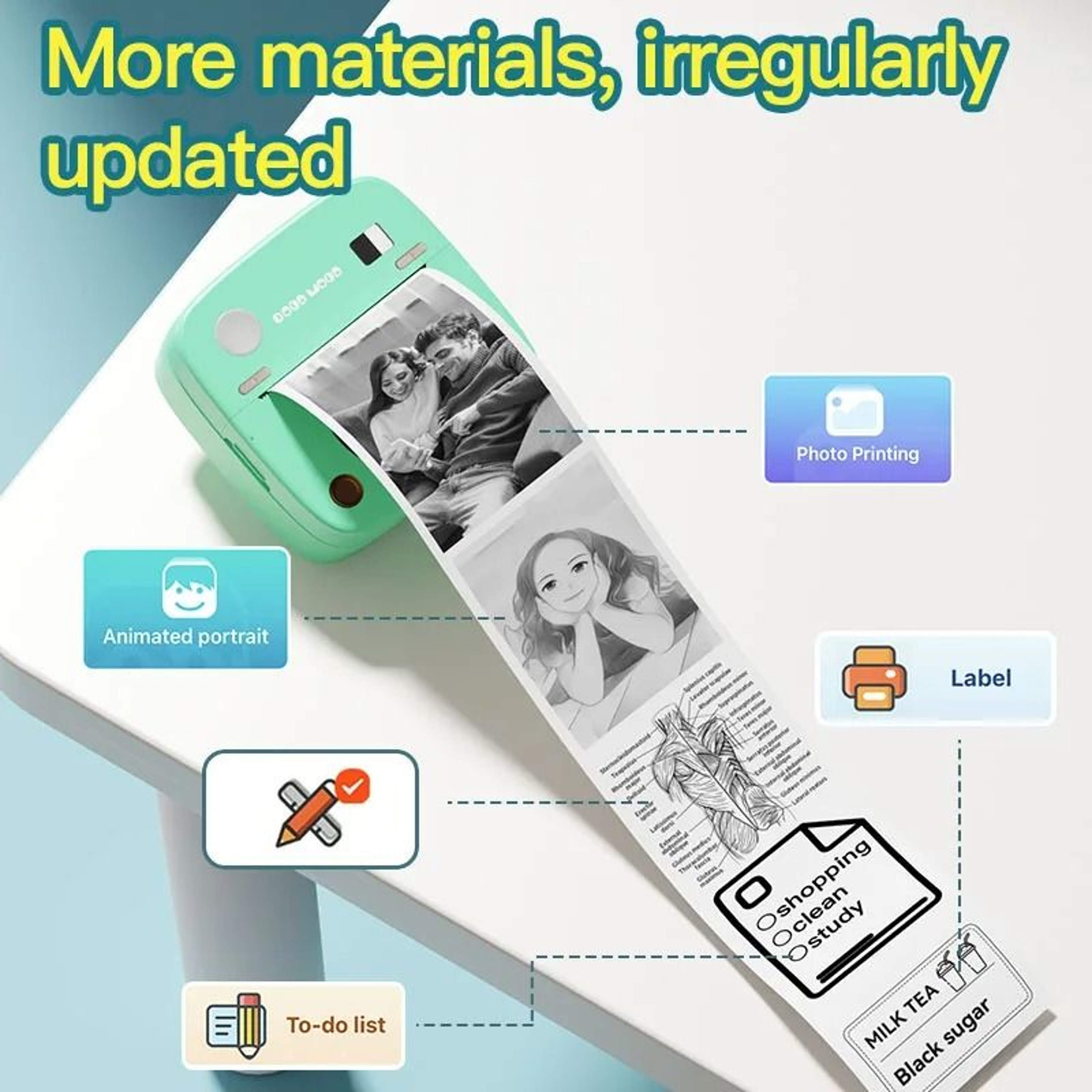 Wireless Mini Thermal Photo  Label Printer 3