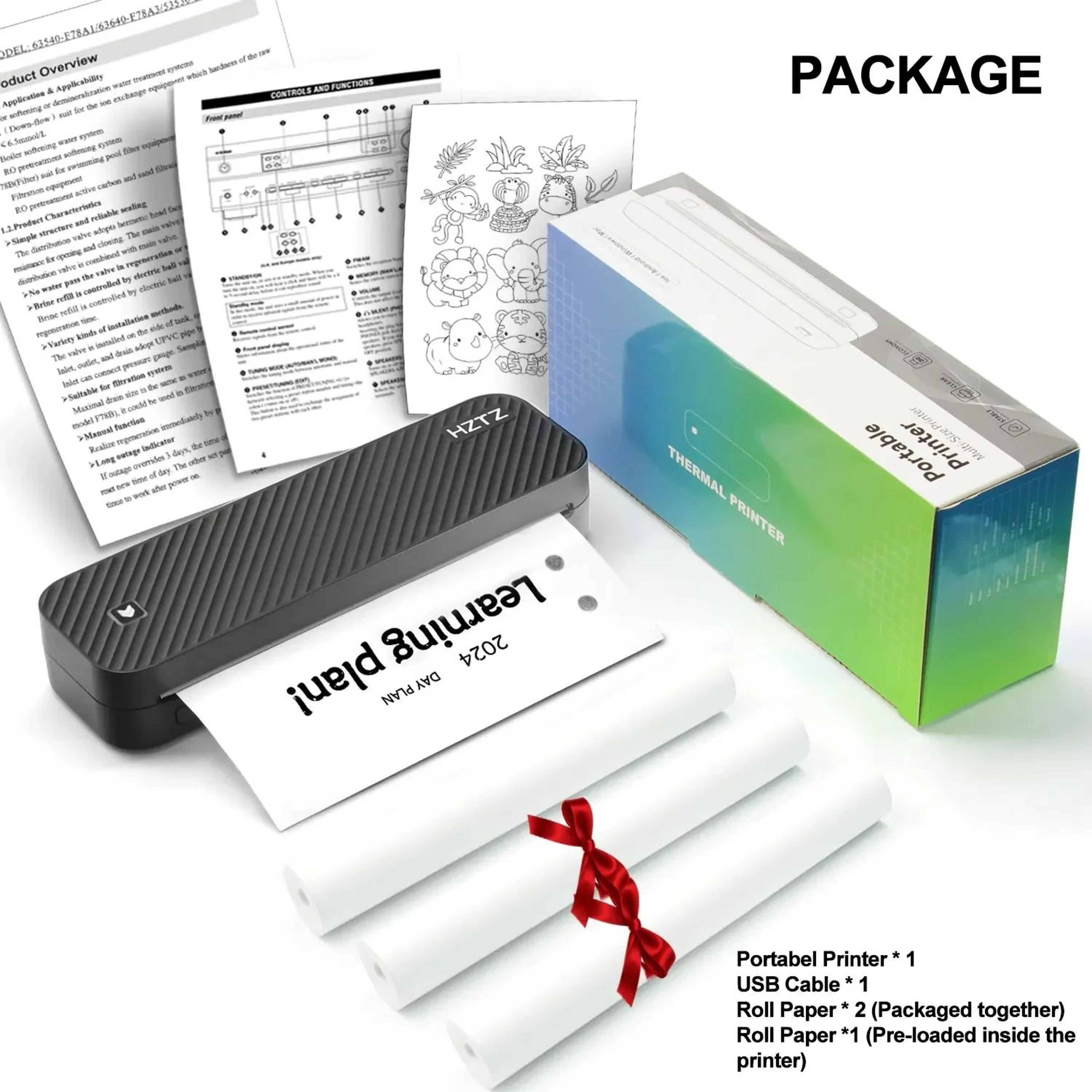 Portable A4 Wireless Thermal Document Printer 4