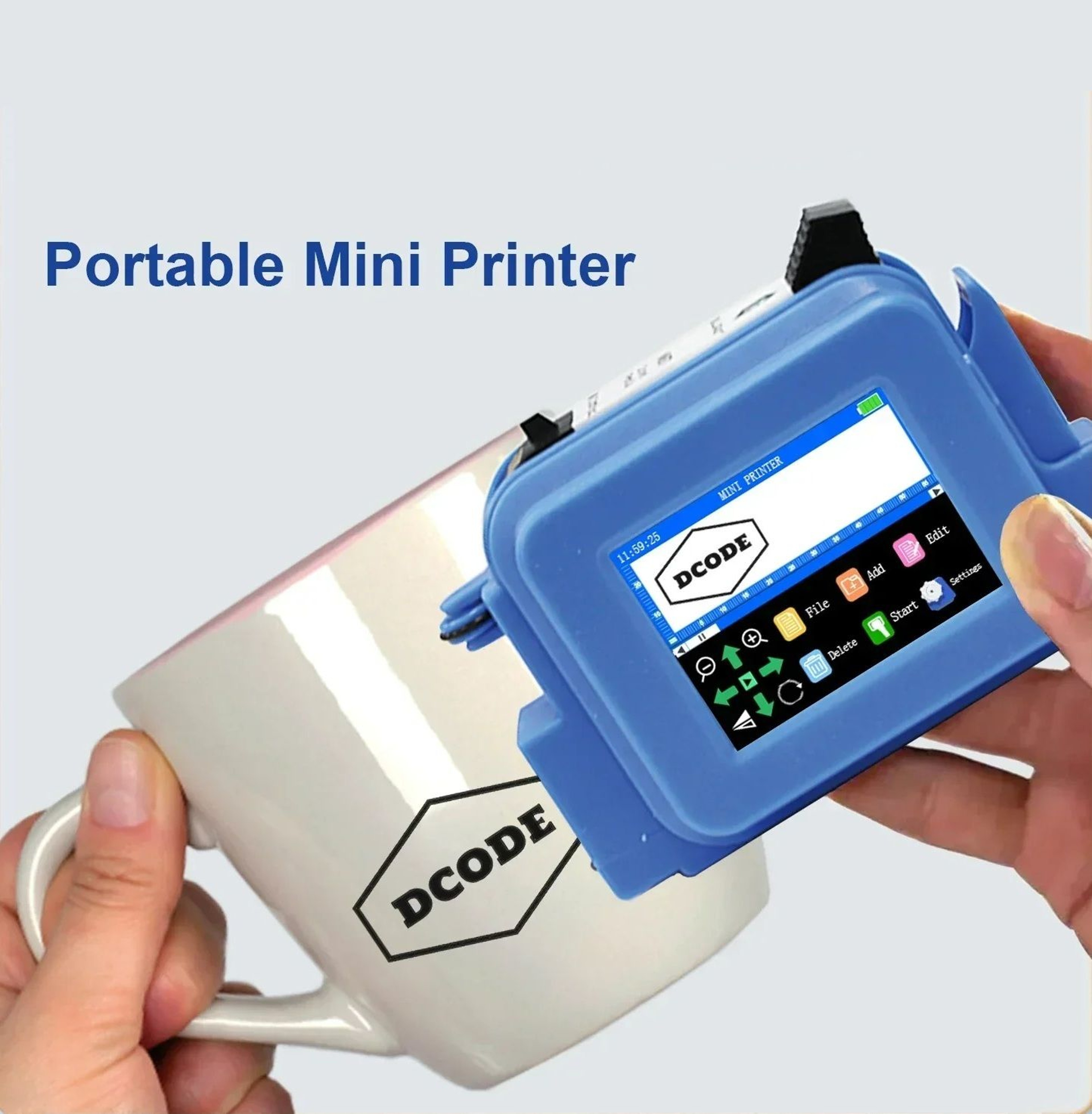 127 Mm Portable Handheld Thermal Inkjet Printer Coder 0