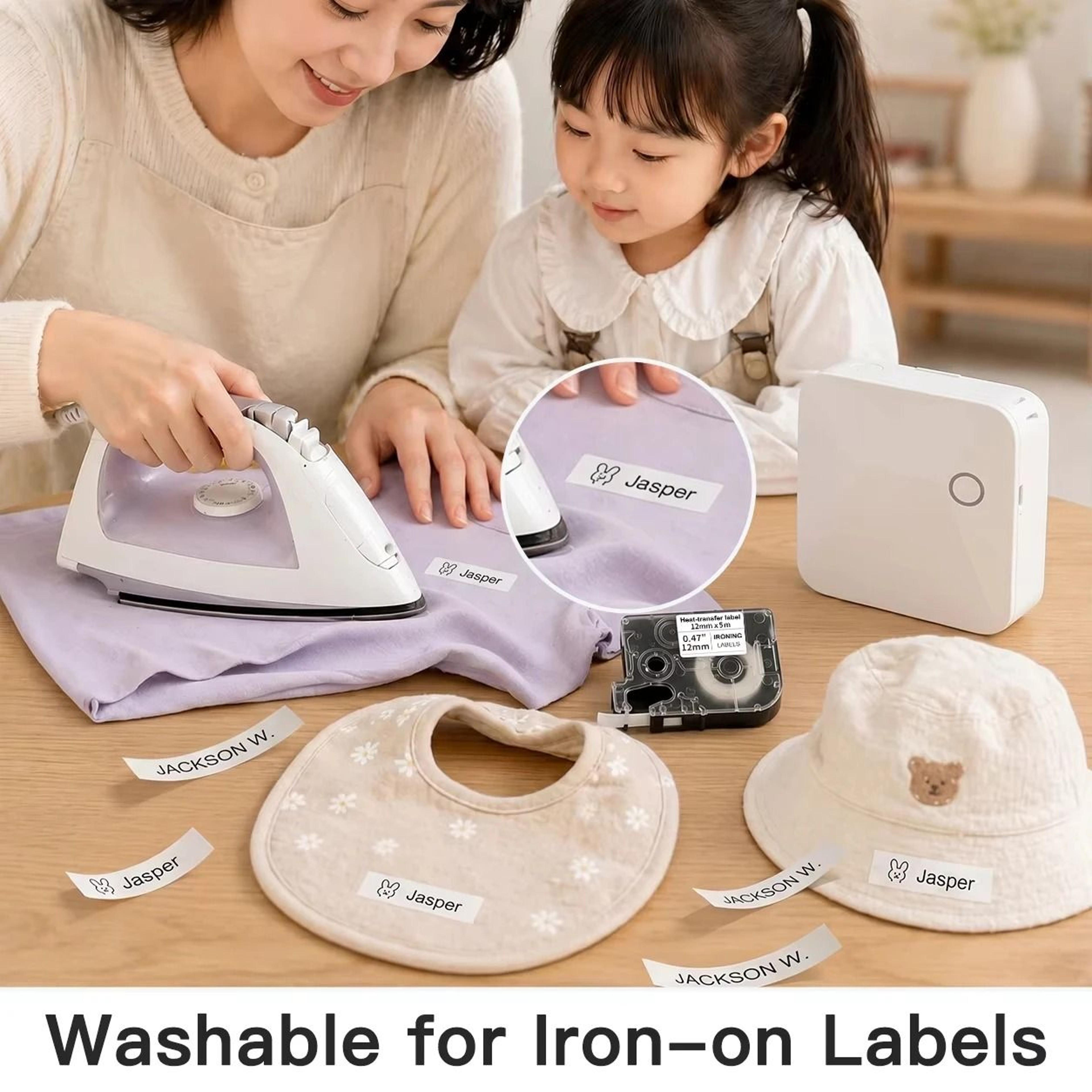 Wireless Mini Portable Ribbon  Thermal Label Printer 2