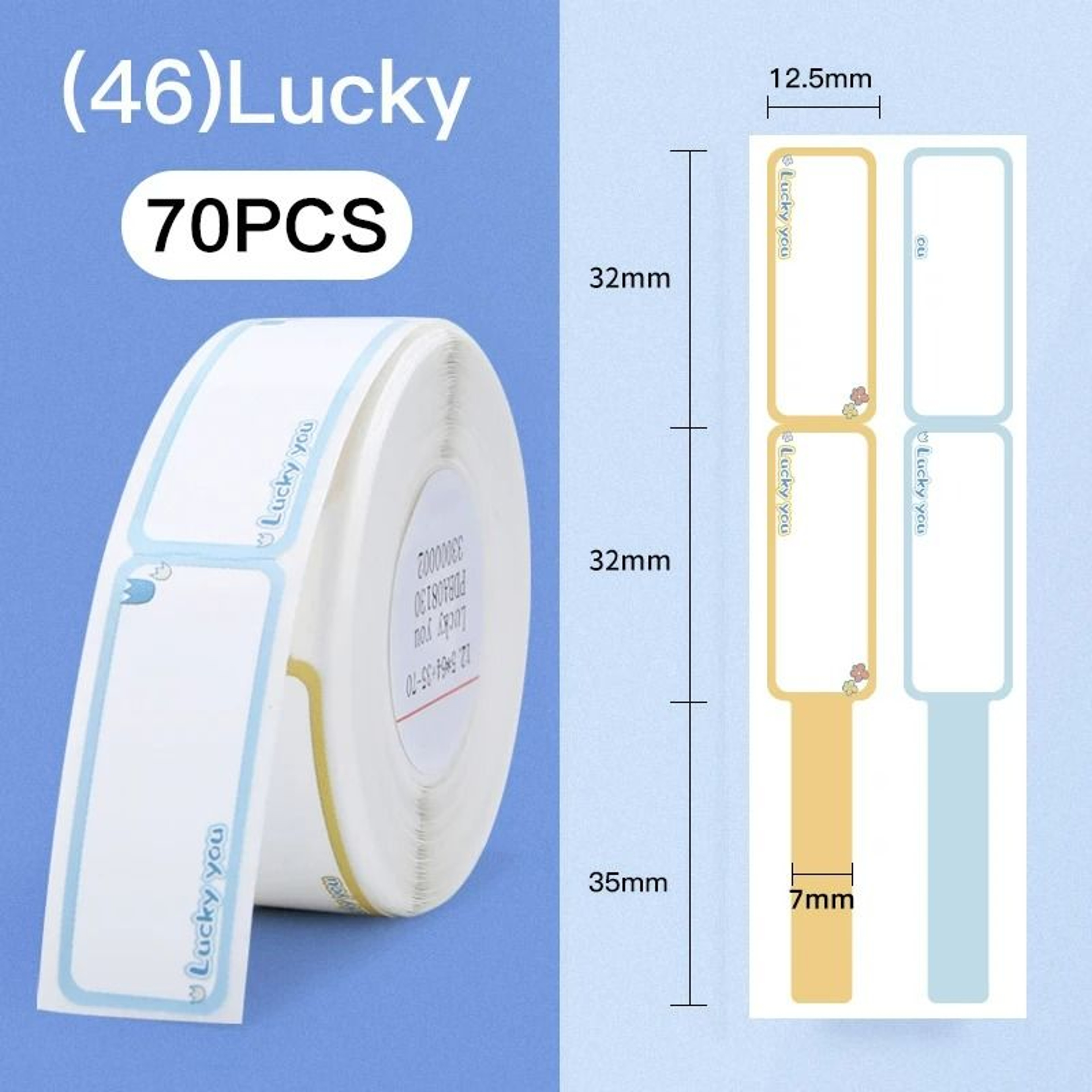 SelfAdhesive Waterproof Cable Label Rolls 12