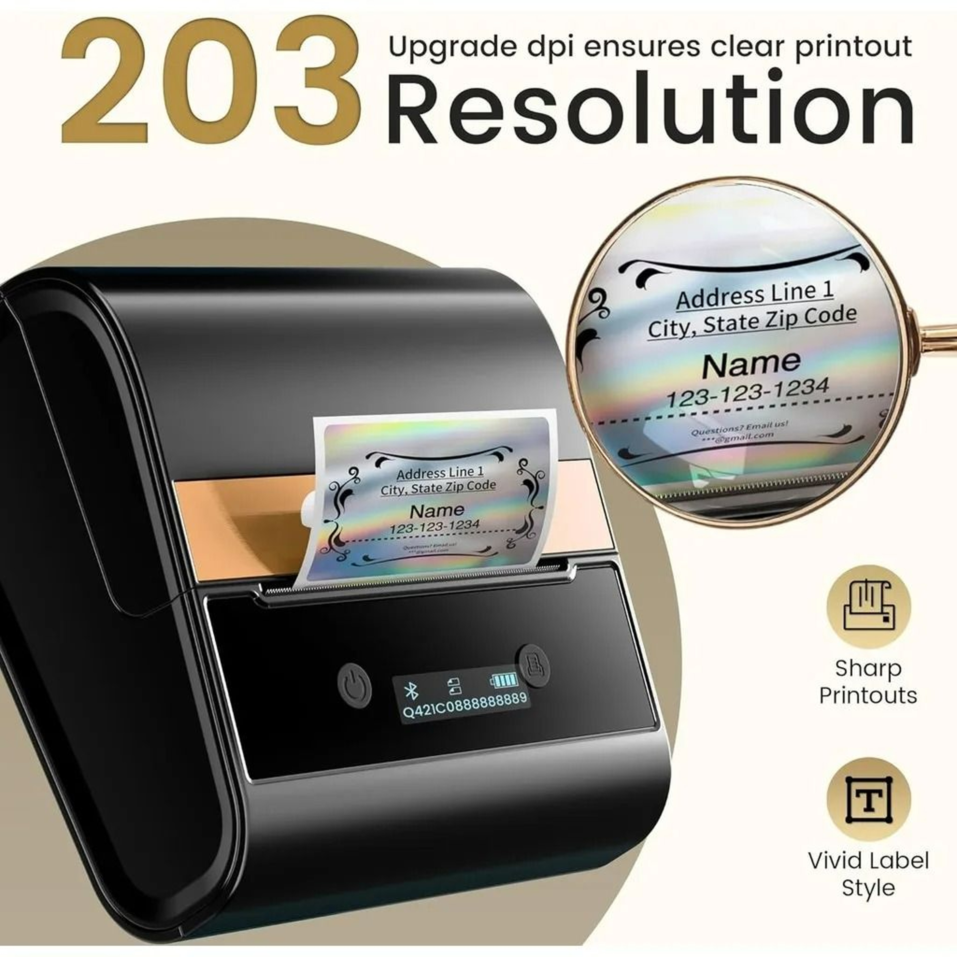 Elite Mini Portable Wireless Thermal Label Printer 3