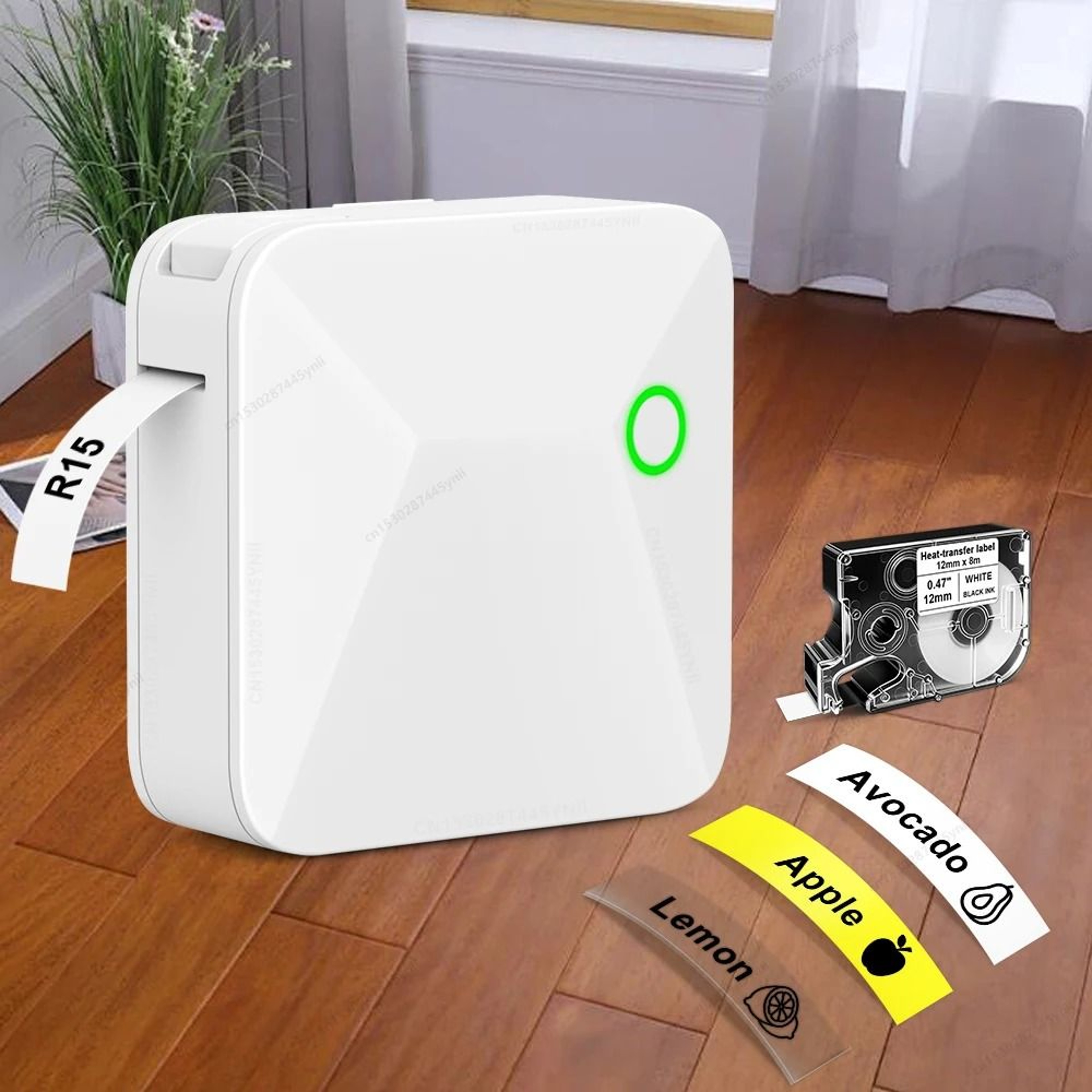 Portable Mini Thermal Transfer Ribbon Label Printer 0
