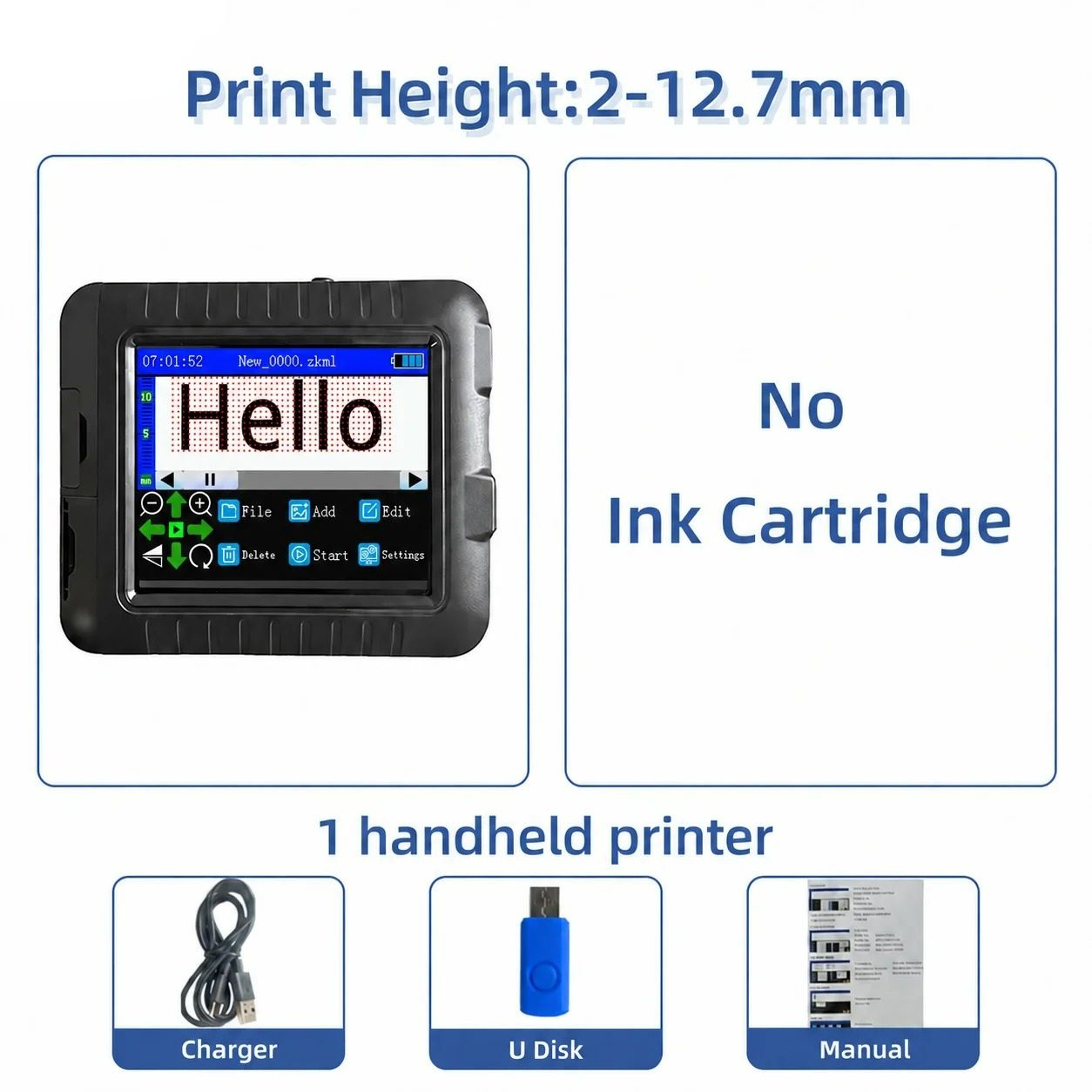 Portable MultiLanguage Thermal Label  Barcode Printer 8