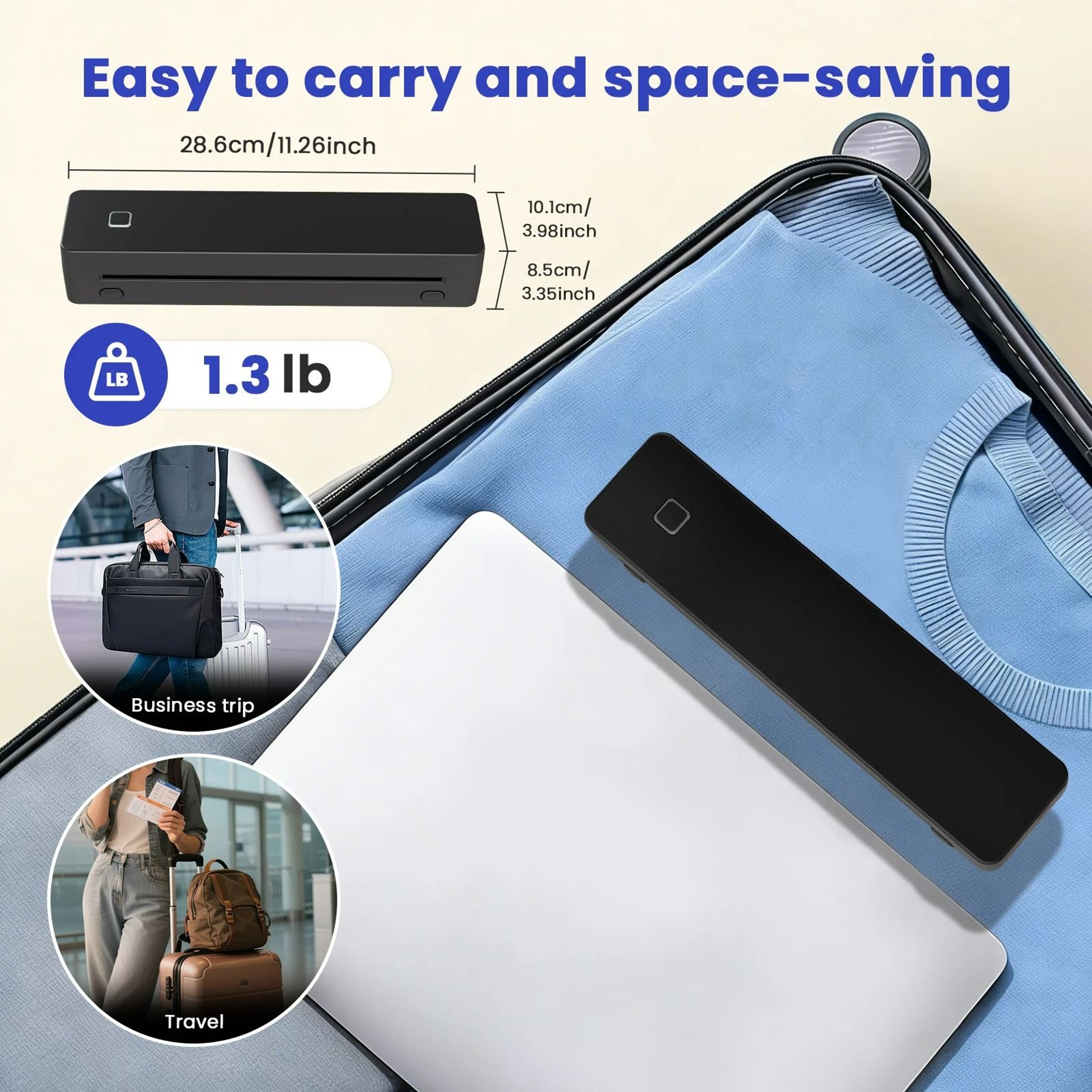Portable A4 Wireless Thermal Document Printer Set 5