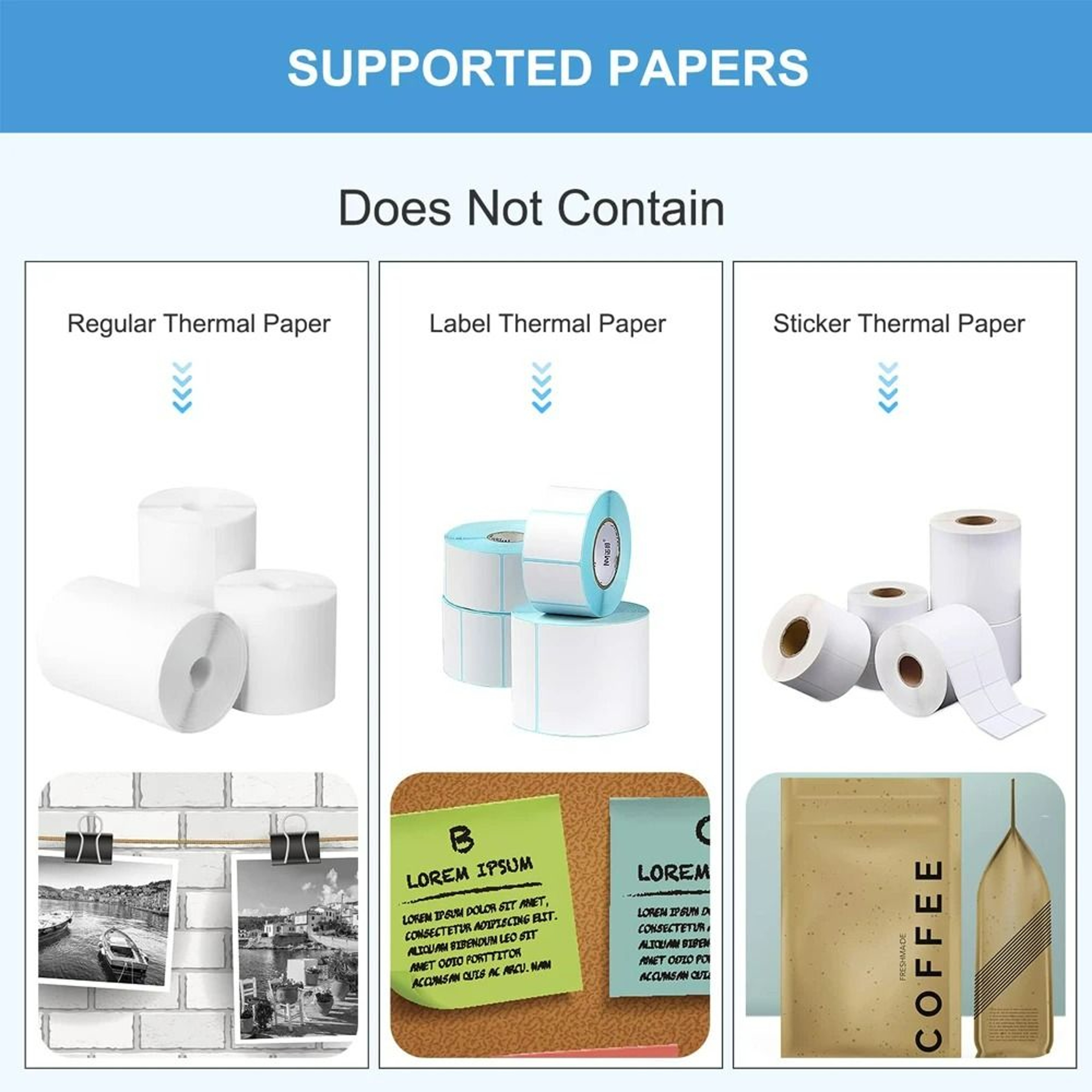 Mini Portable Wireless Thermal Pocket Printer Set 4