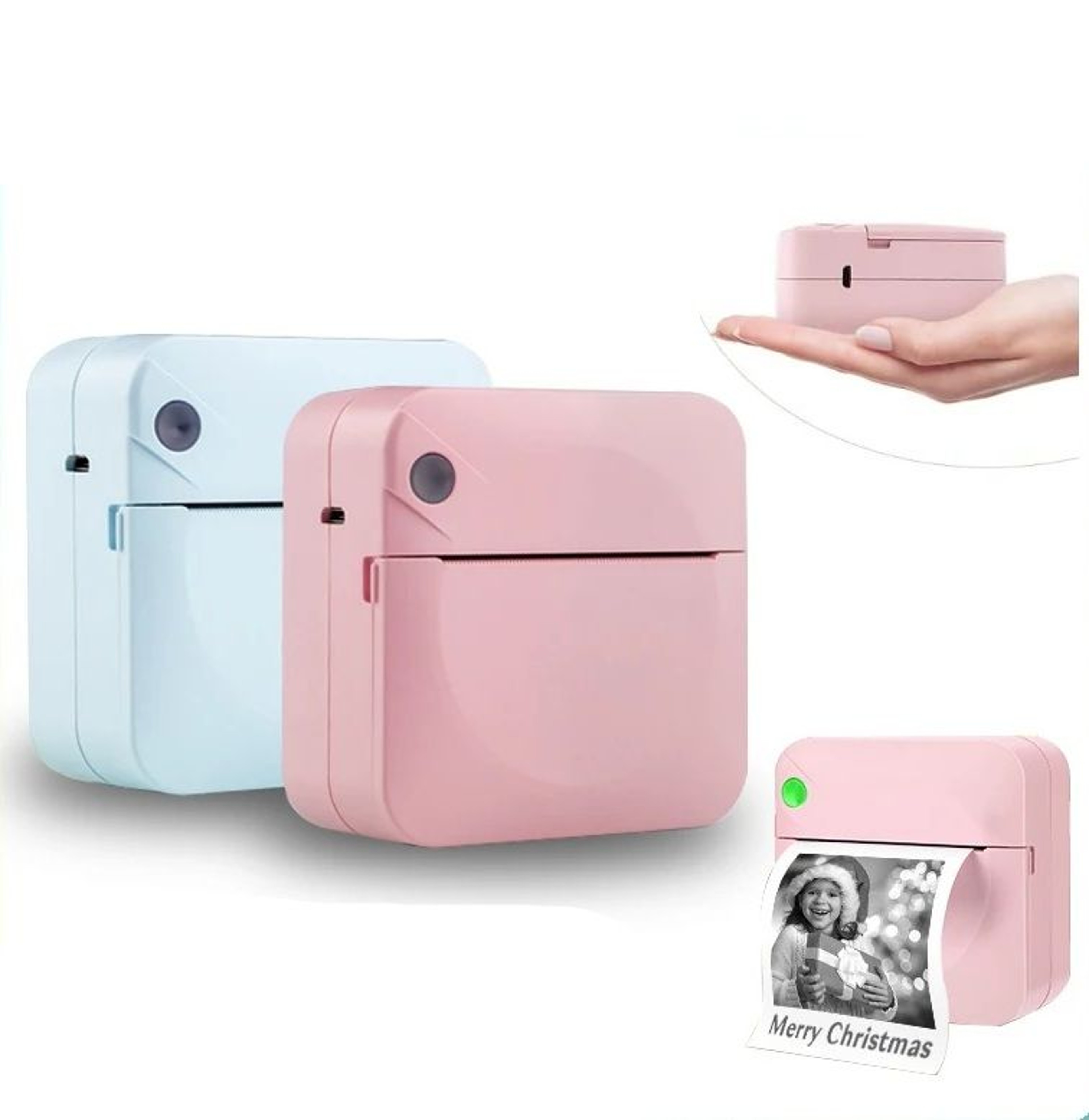 Mini Portable Wireless Thermal Pocket Printer Set 0