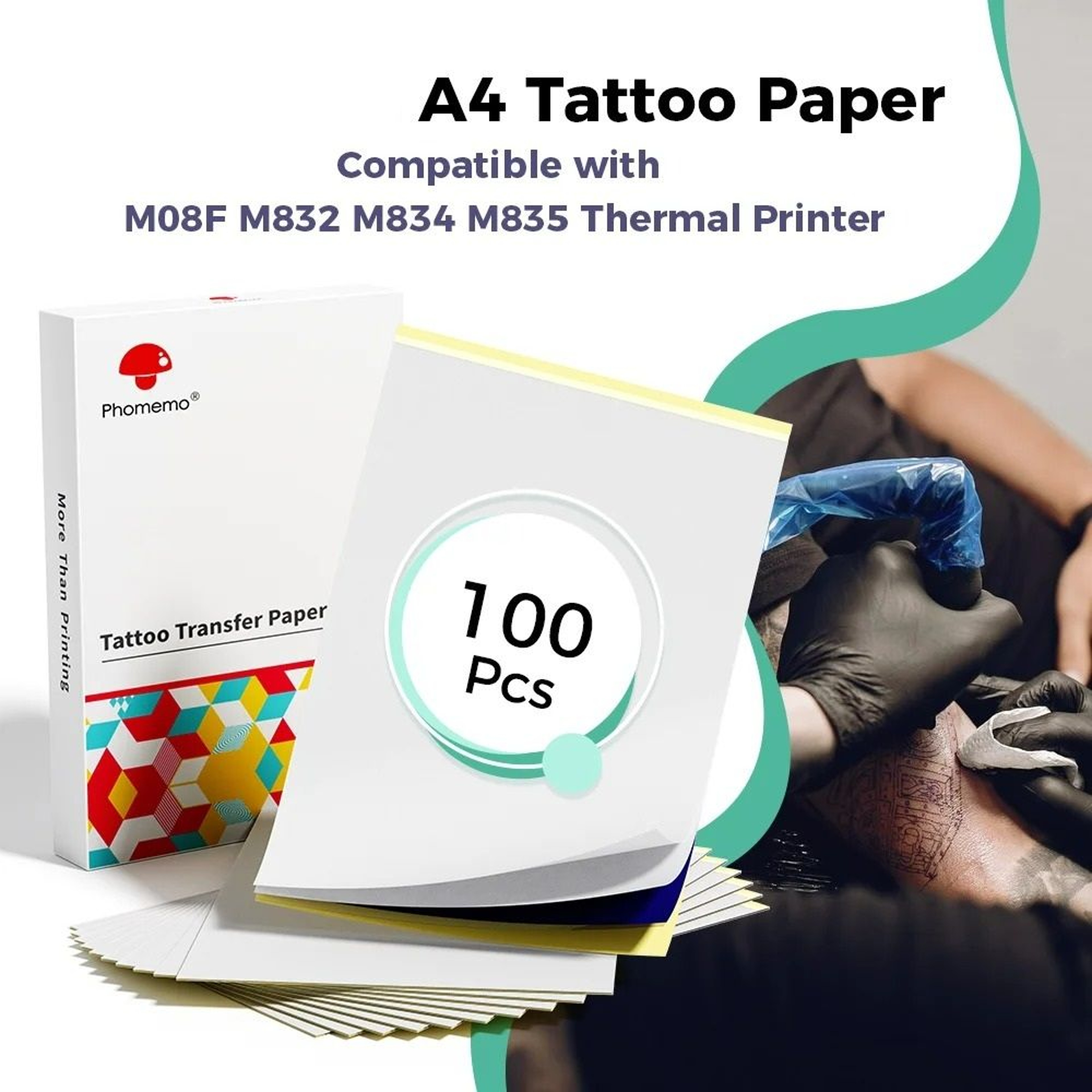 100 Sheets A4 Thermal Tattoo Stencil Transfer Paper 1