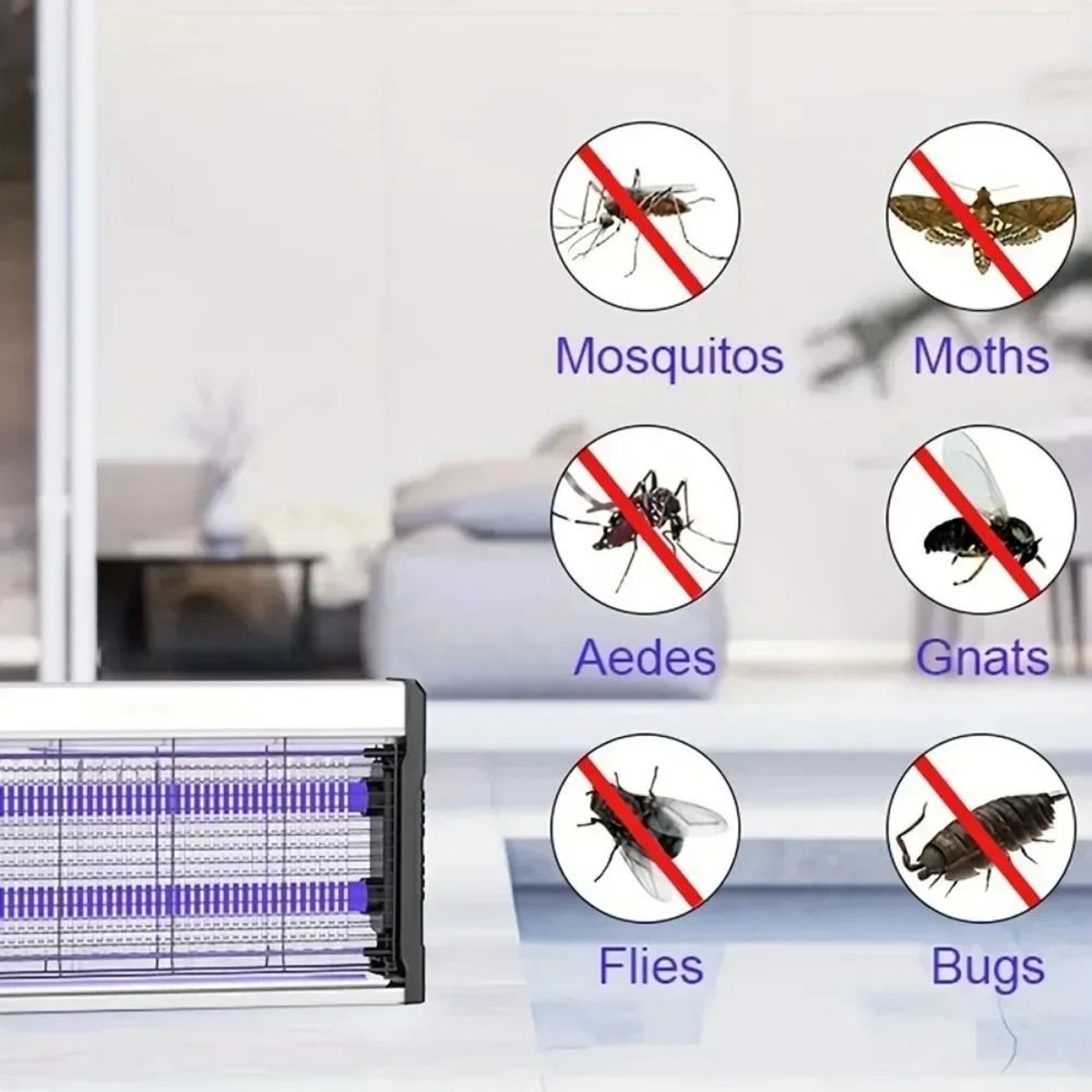 WallMounted Silent Electric Mosquito Killer Lamp  Night Light Set 5
