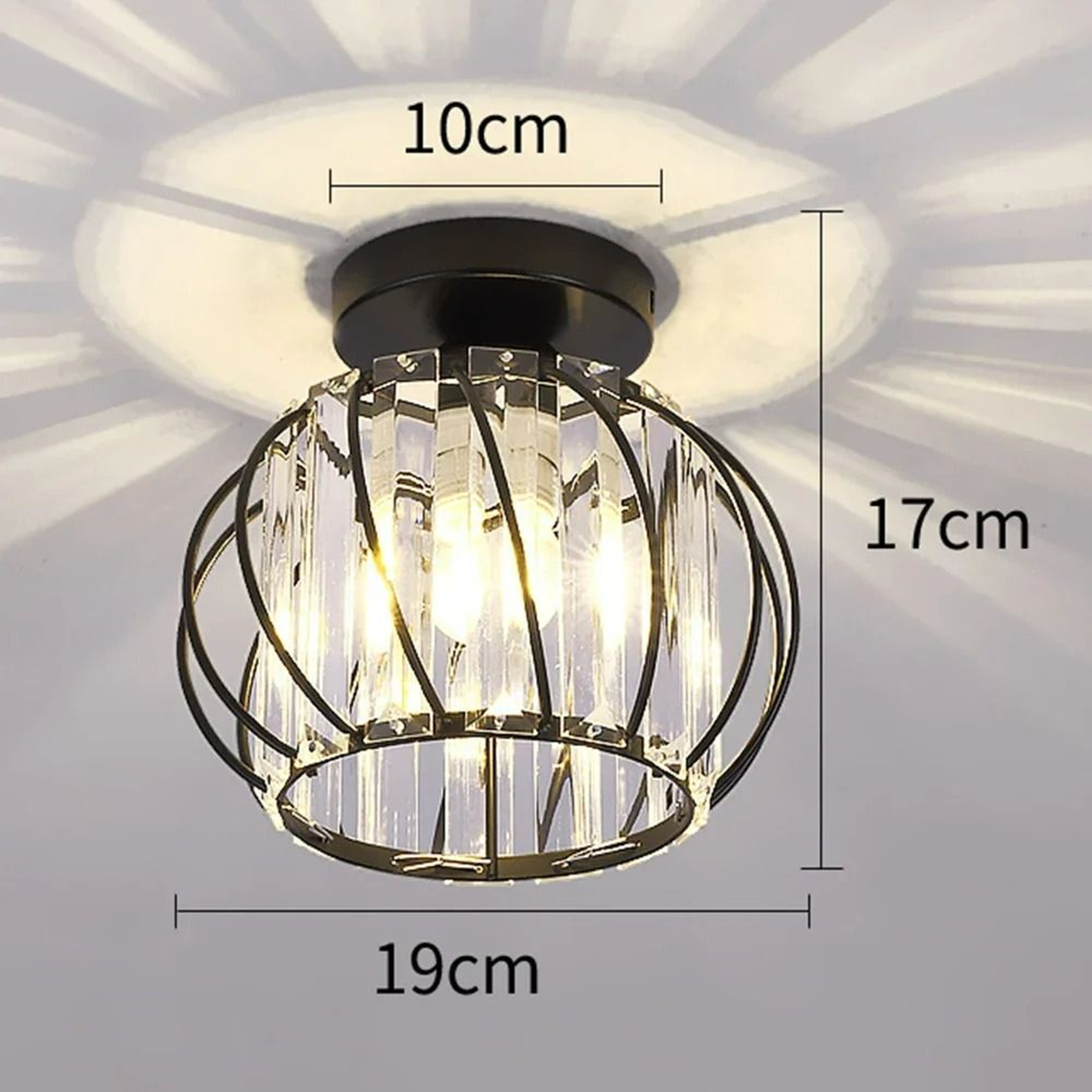 Modern Luxury Crystal Hanging LED Pendant Ceiling Light 5