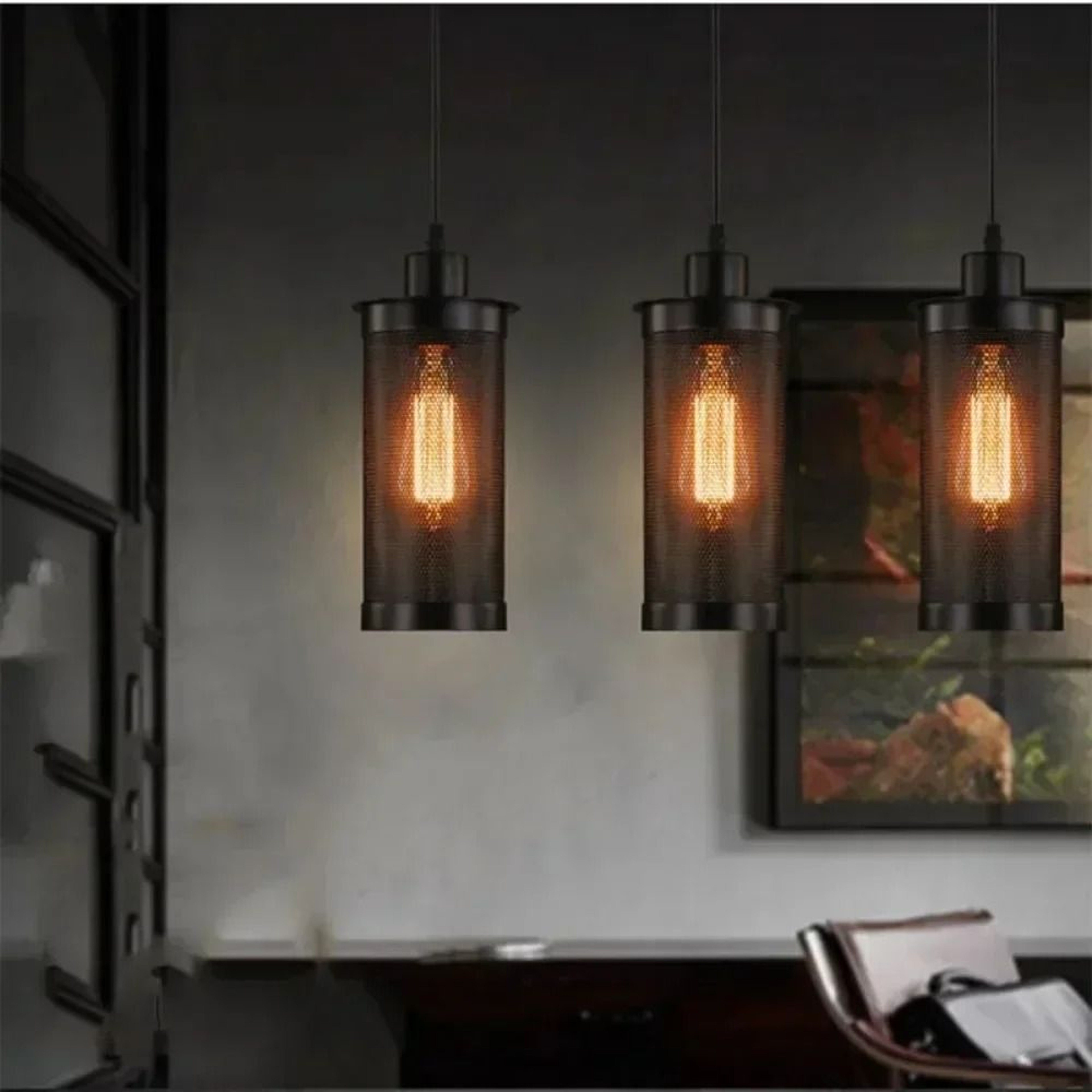 Indian Style Black Metal Decorative Pendant Light 3