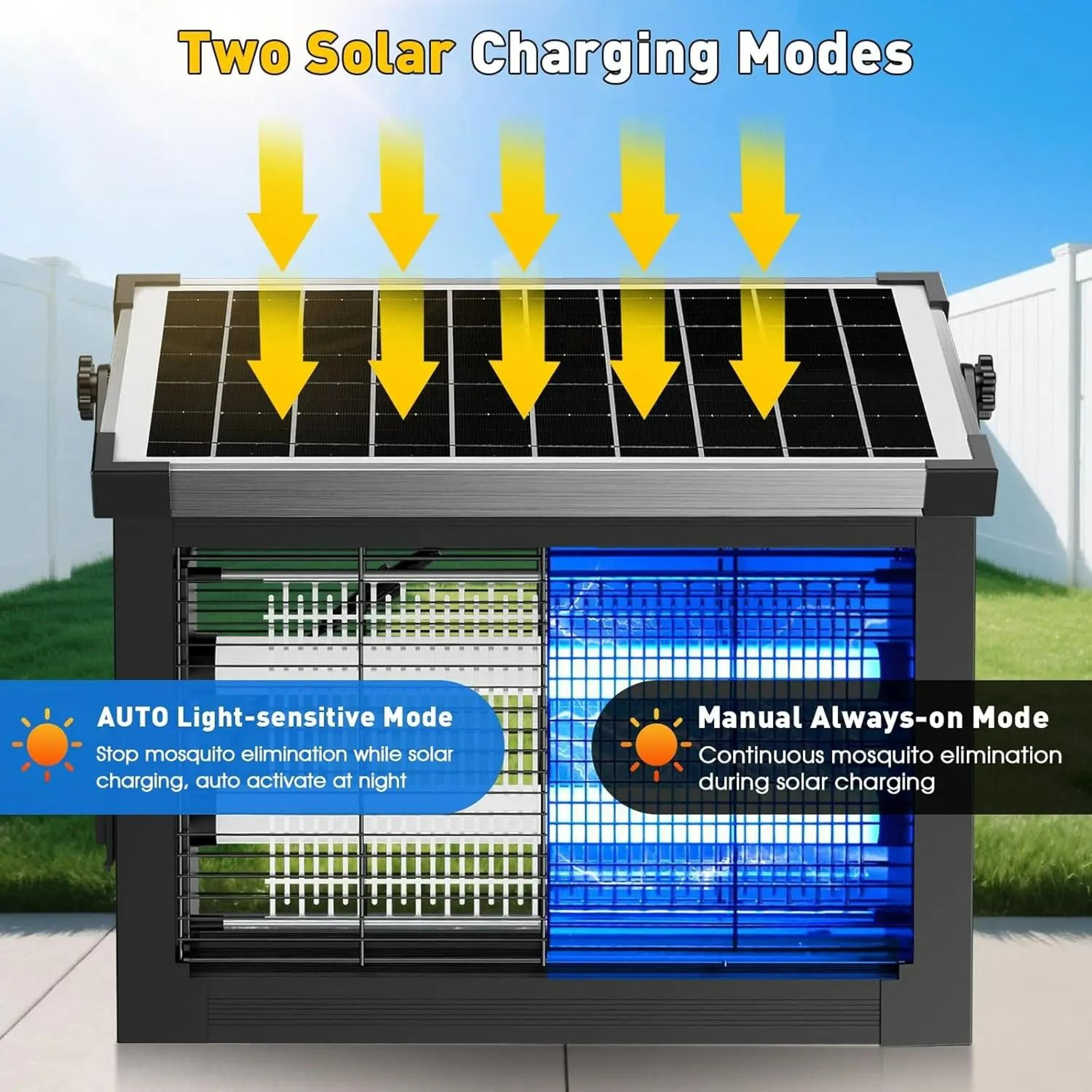 Outdoor Waterproof Portable Solar Mosquito Trap  Bug Zapper 4
