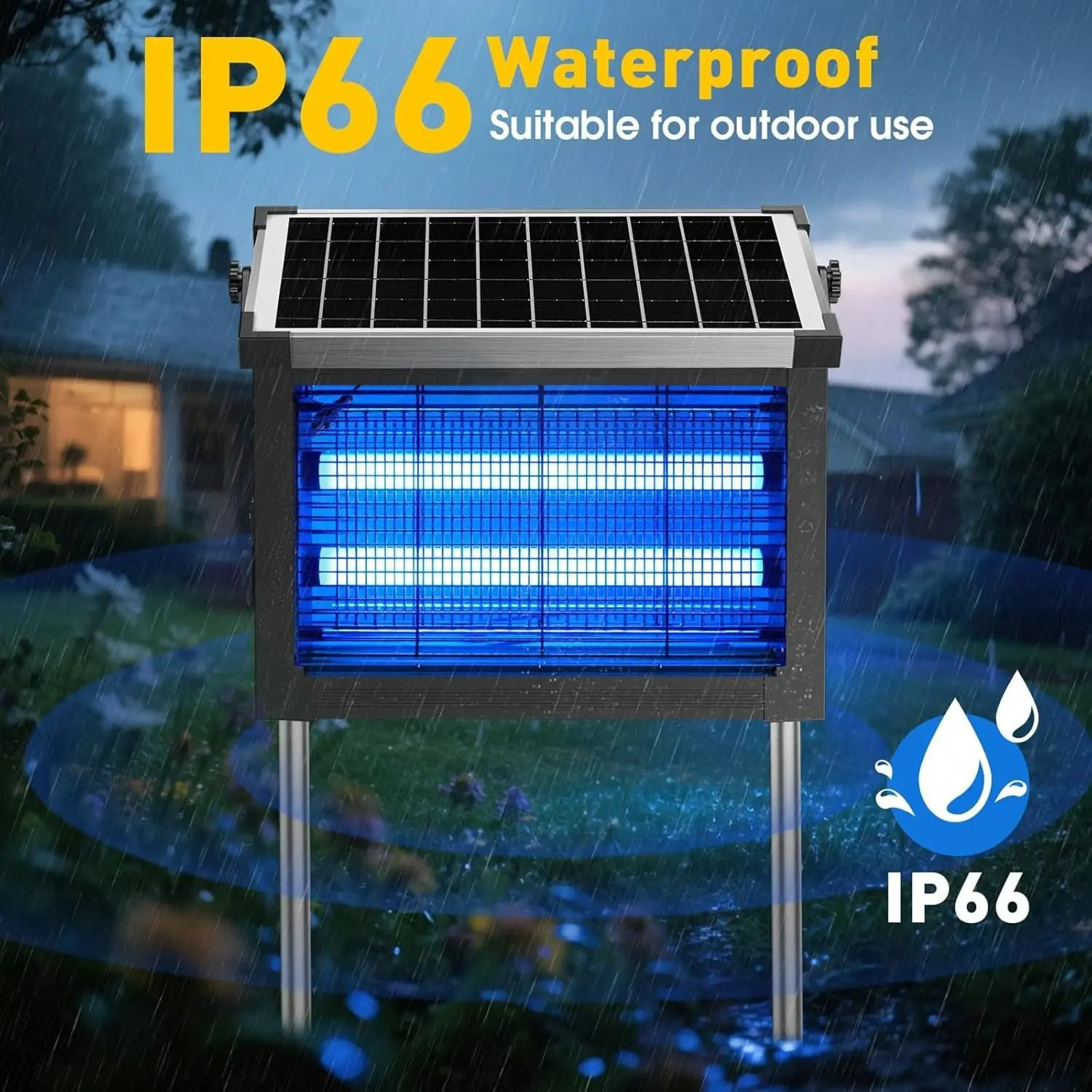 Outdoor Waterproof Portable Solar Mosquito Trap  Bug Zapper 0