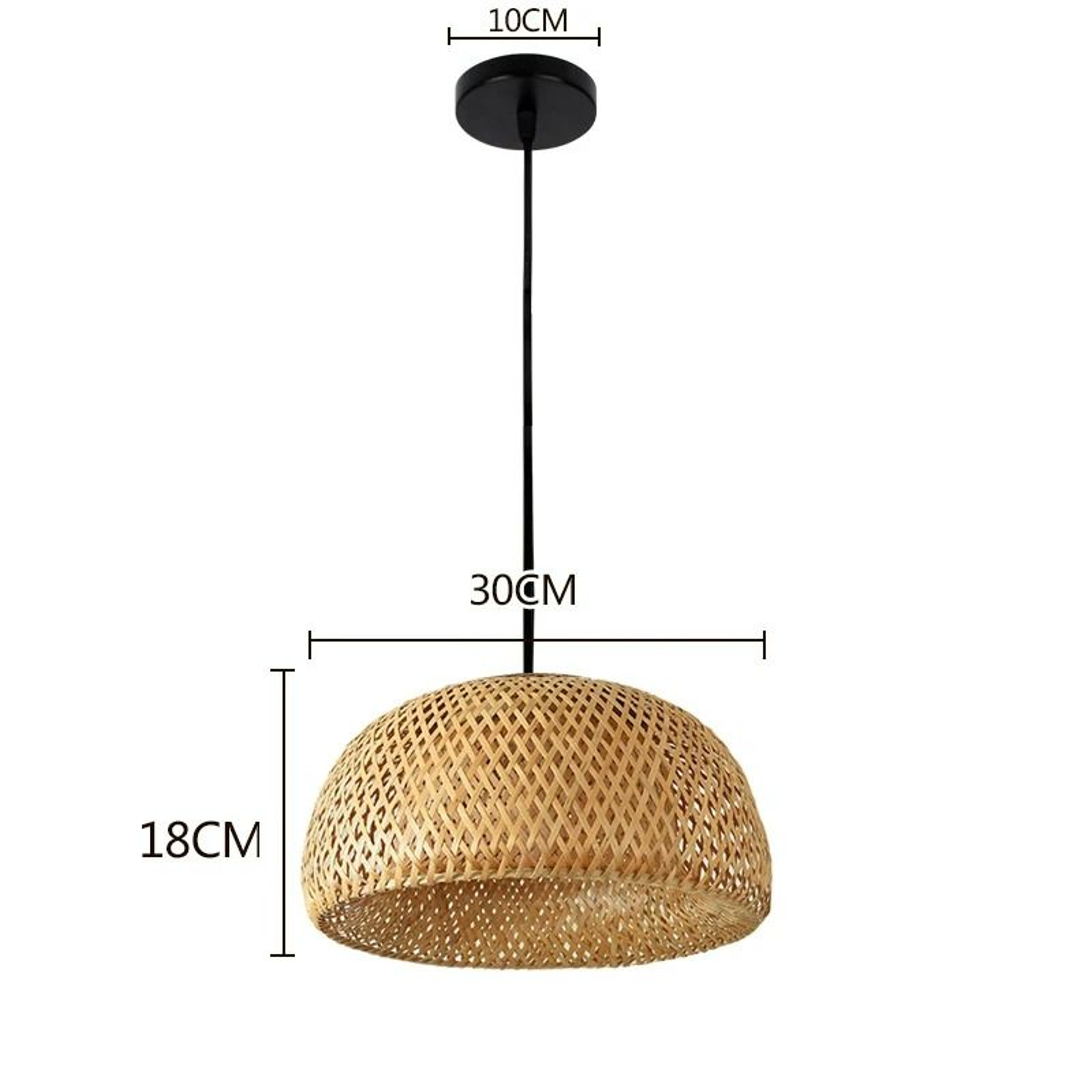 Suspension Lantern Natural Rattan Wicker Pendant Light HandWoven 6