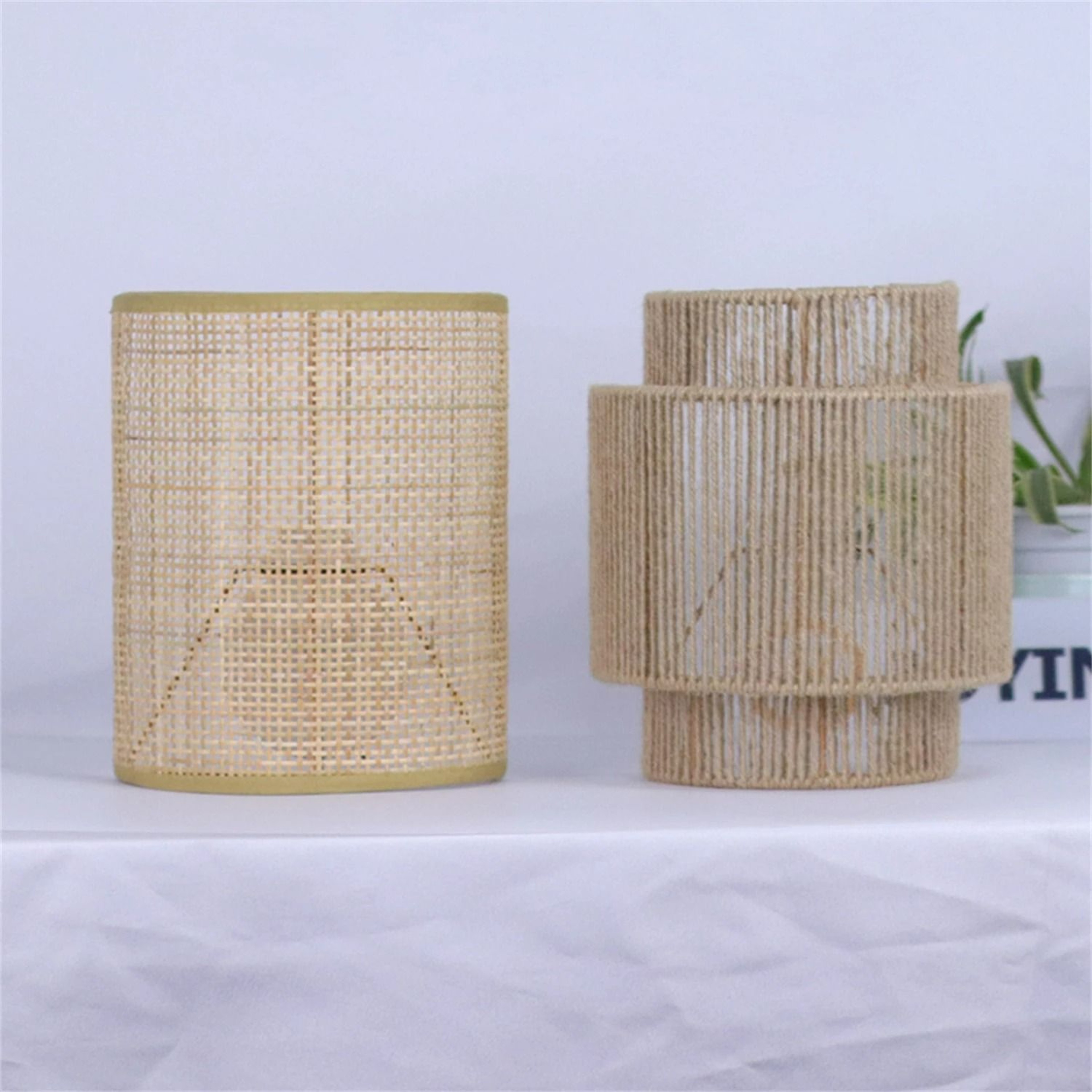 Rustic Rattan Wall Sconce Light 5