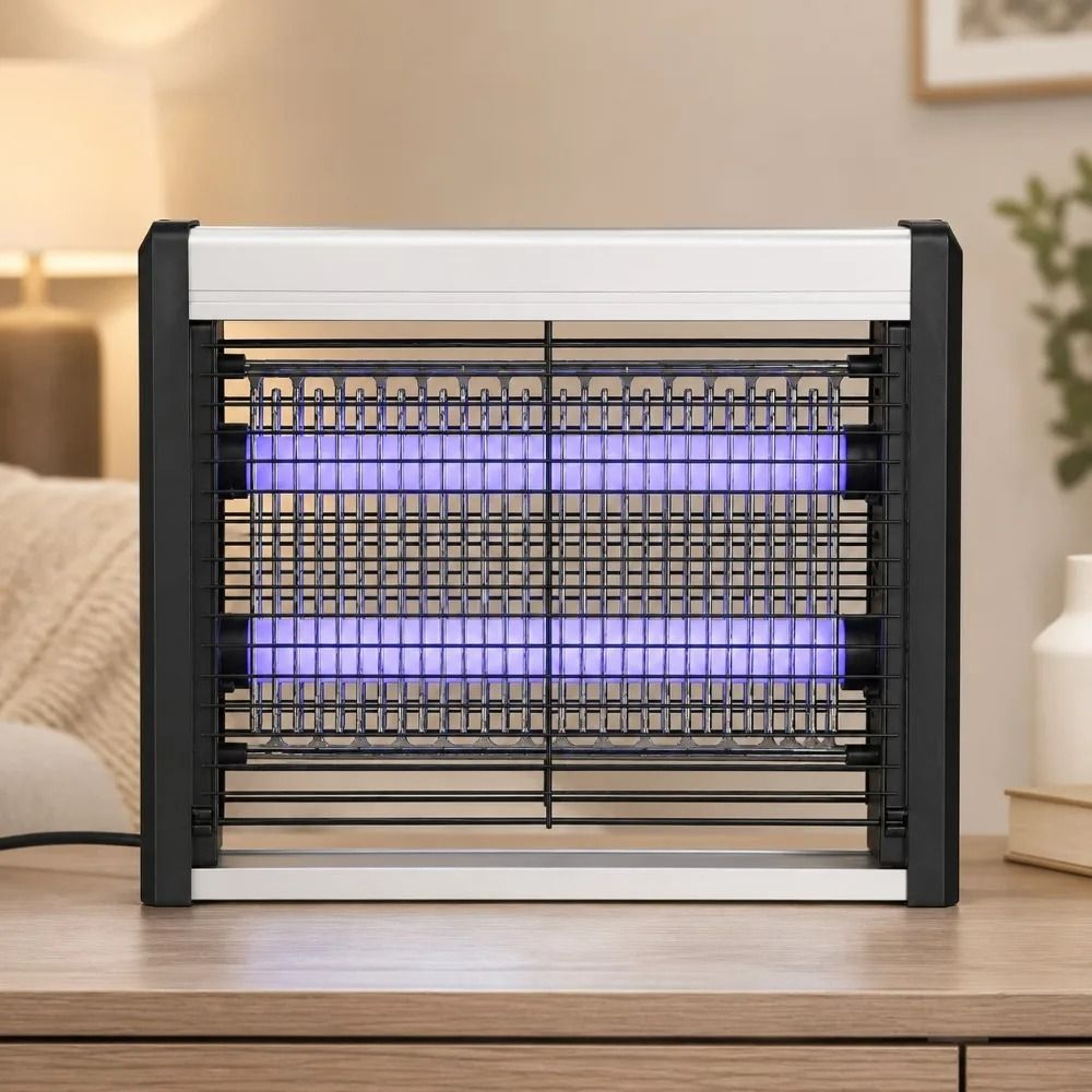 Commercial 2 LED Tube Electric Mosquito Zapper With Tray 1