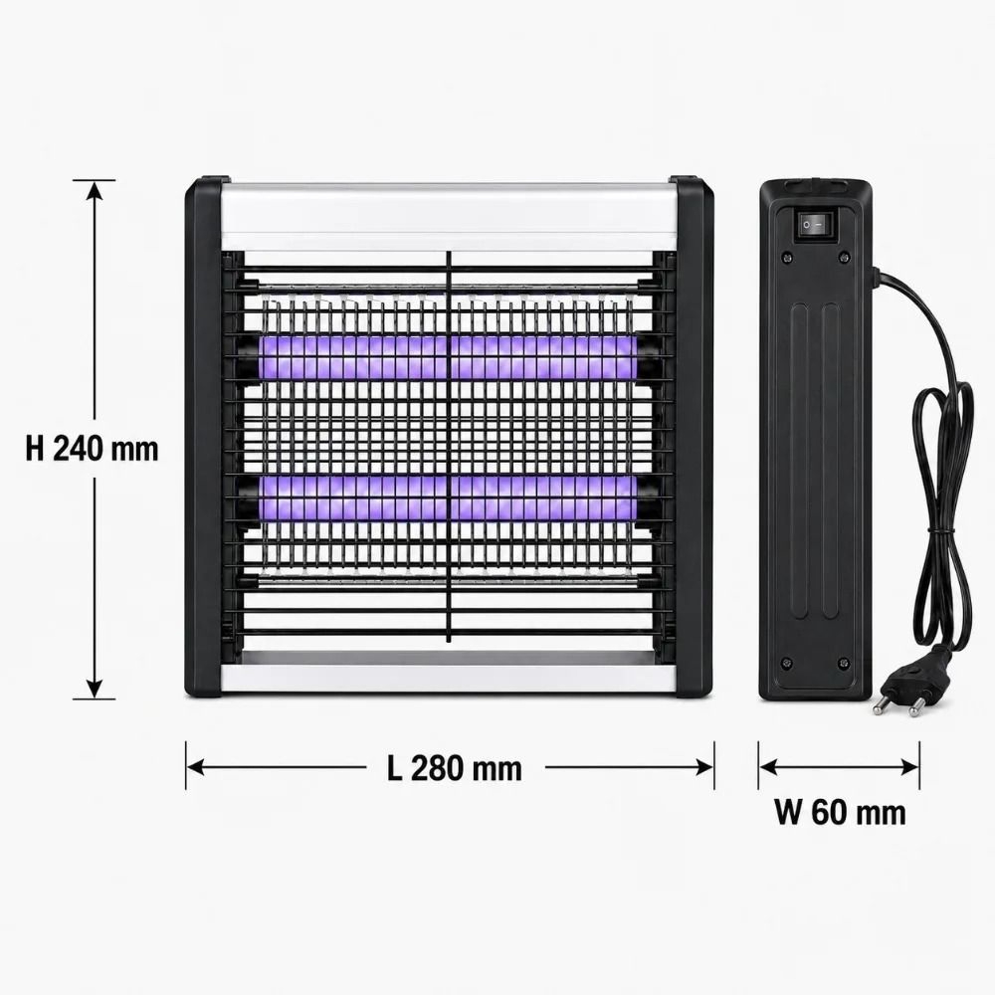 Commercial 2 LED Tube Electric Mosquito Zapper With Tray 3