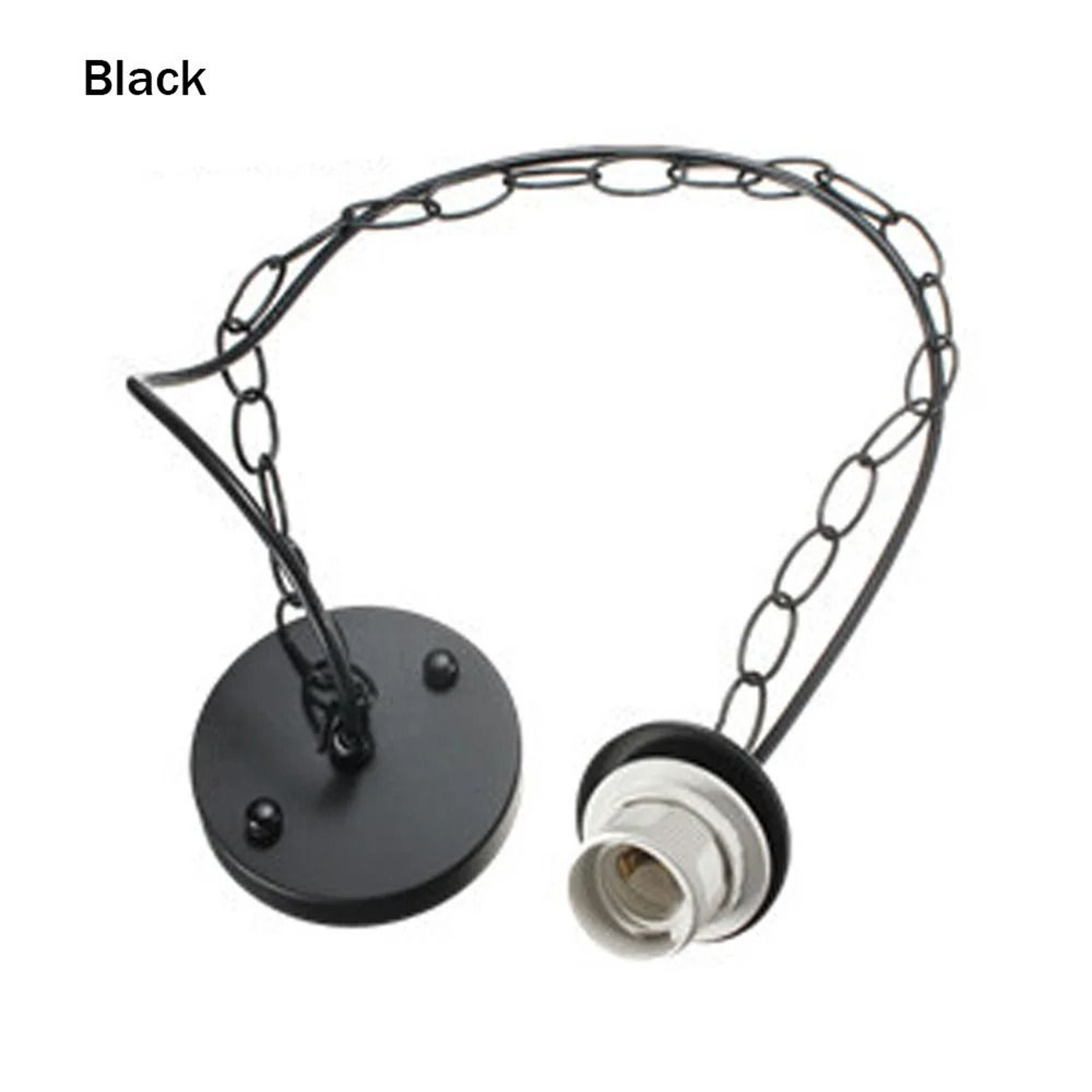 Vintage E27 Pendant Lamp Holder With Chain  Ceiling Rose 8