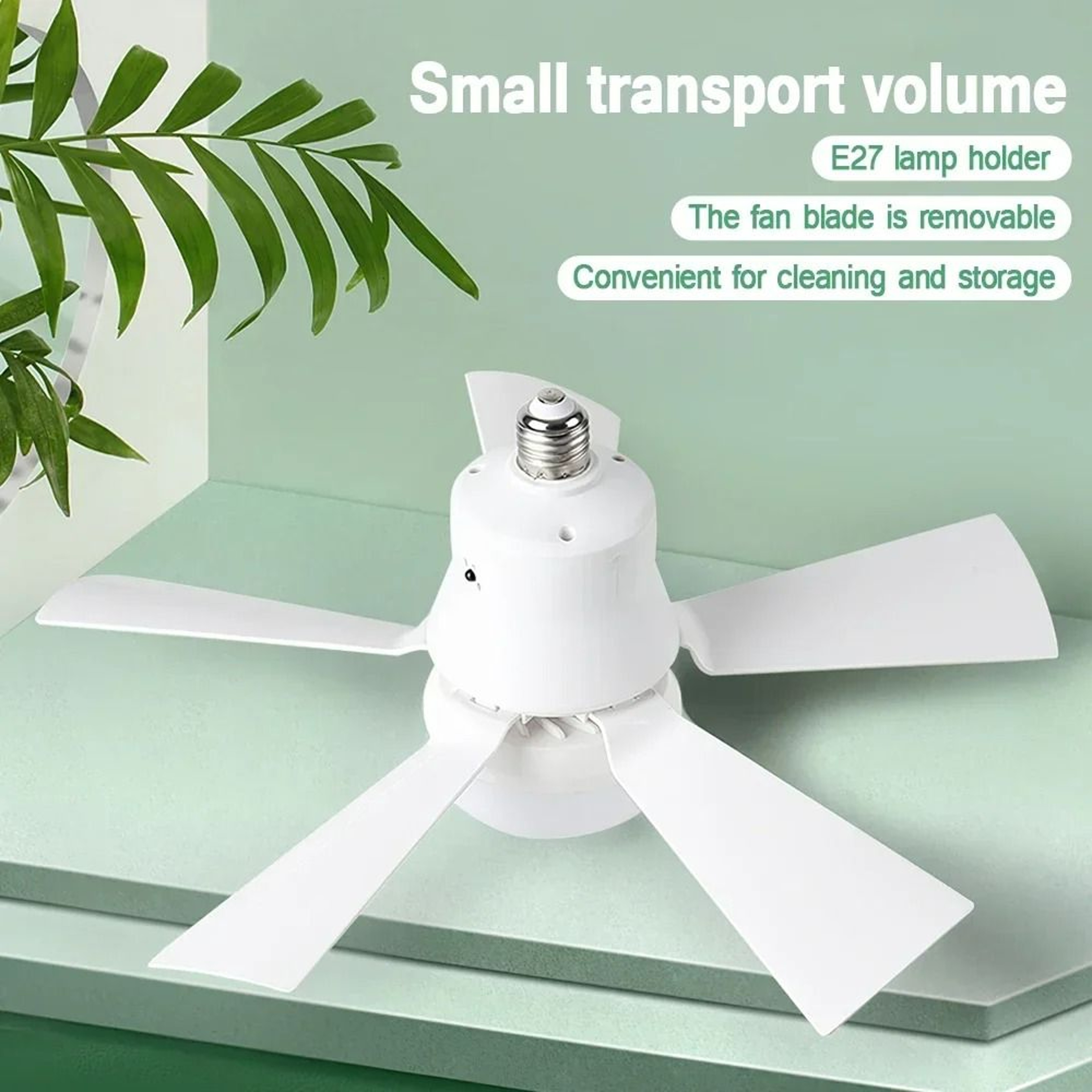 E27 Socket Silent Electric Ceiling Fan Light With Remote Control 4