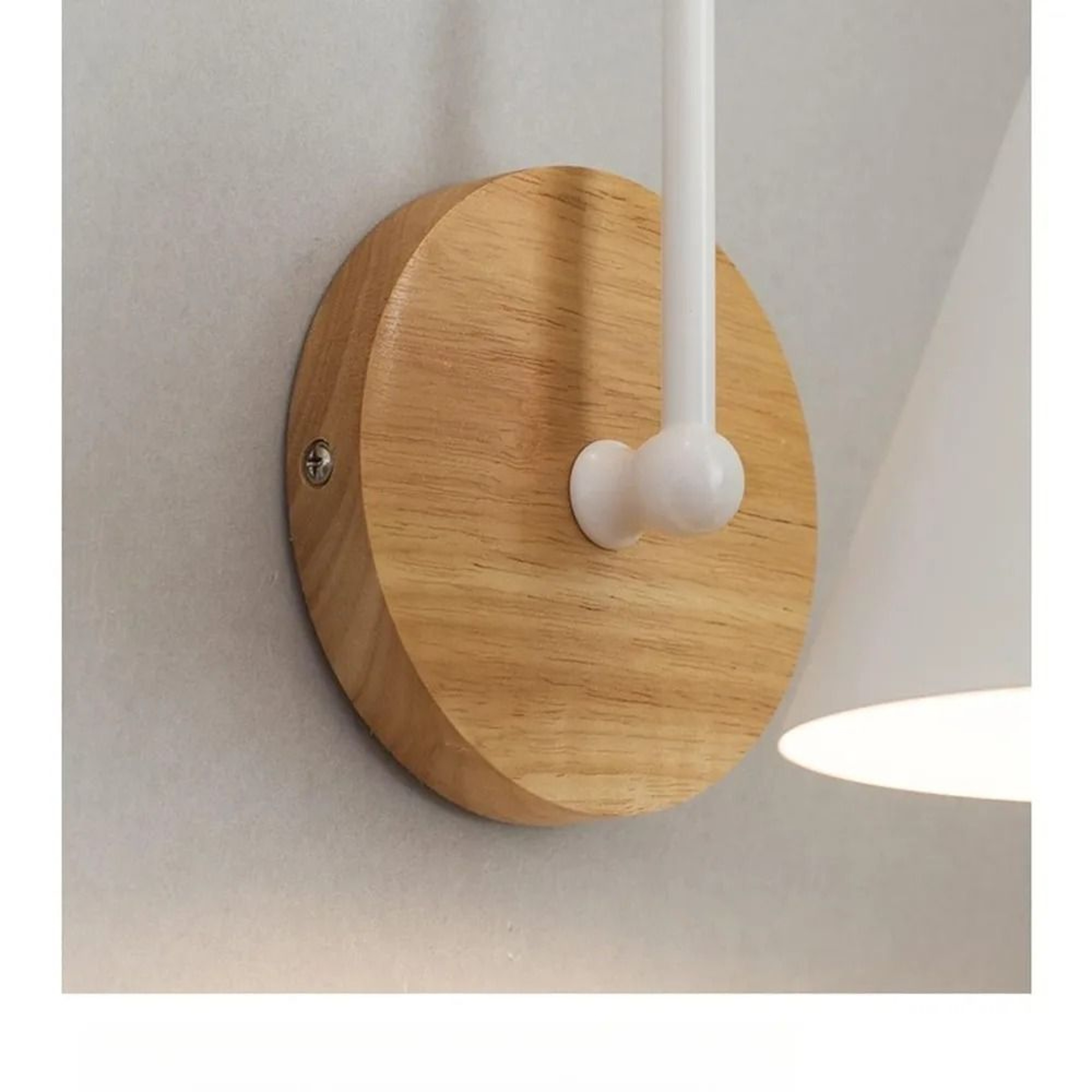 Wooden  Iron Wall Sconce Light E27 Base 4