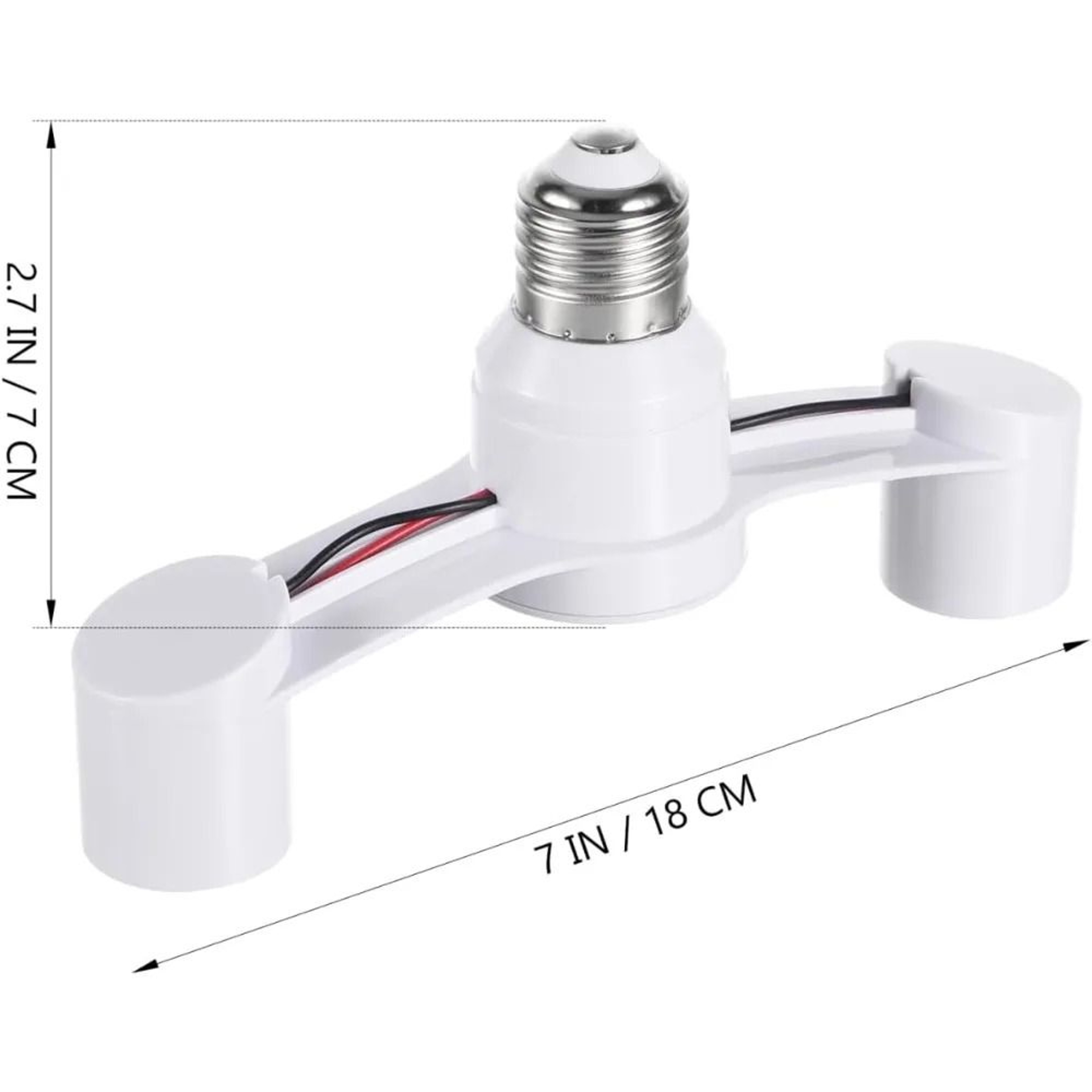 2in1 Dual E27 Light Socket Splitter  Adapter 2