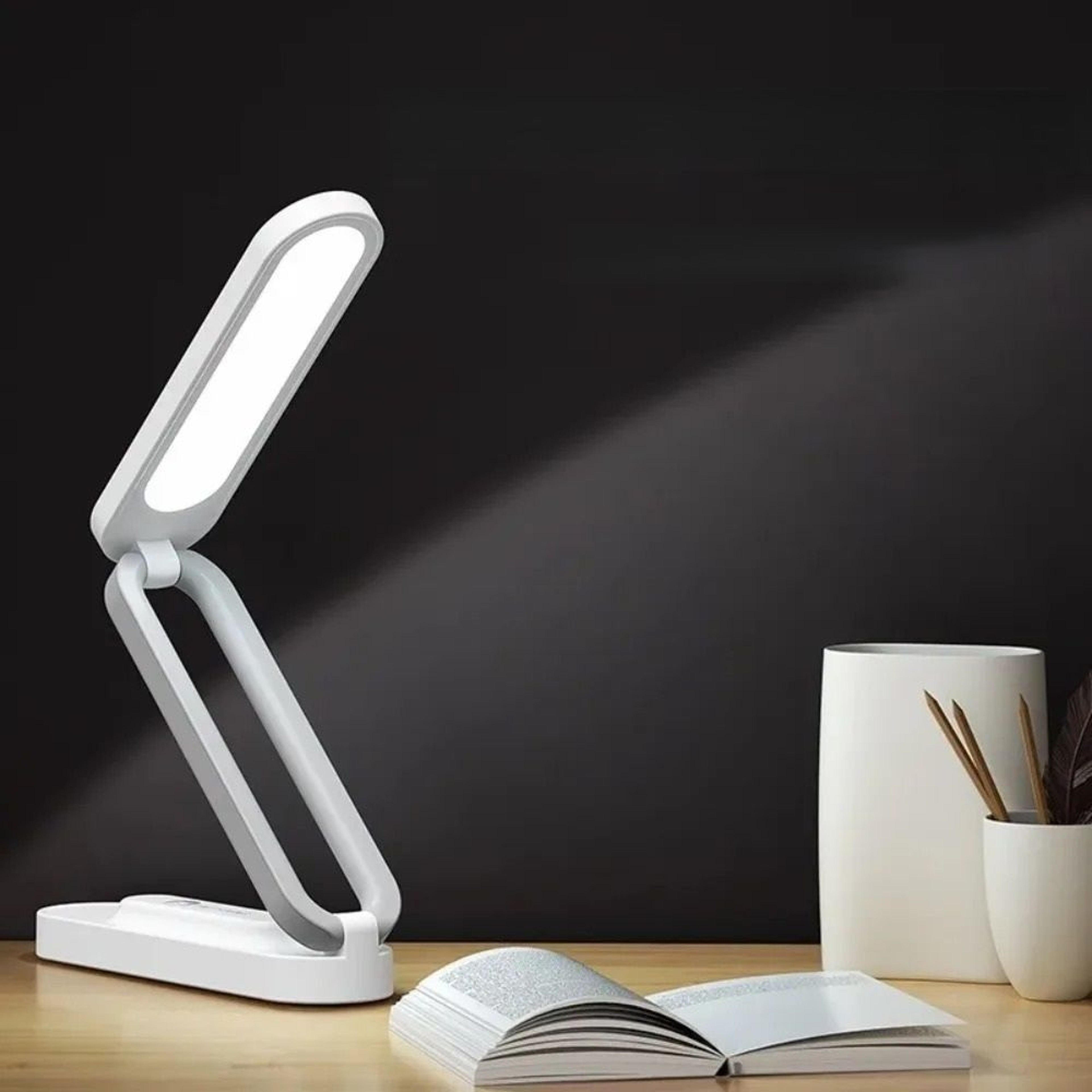 Folding Rechargeable LED Student Desk Lamp Stepless Dimming 0