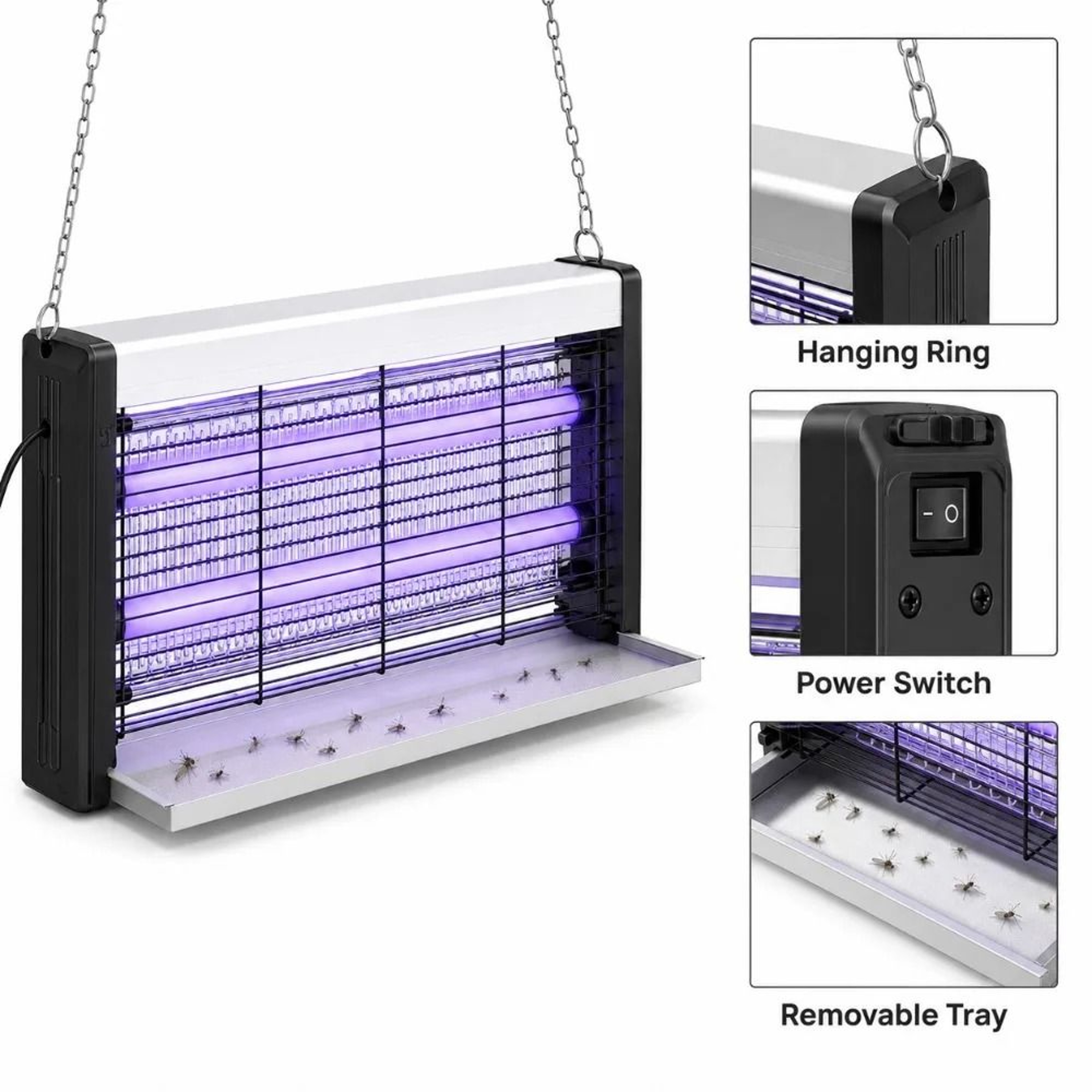 Electric Mosquito Trap Lamp  Indoor Insect Killer Silent Sticky Board 6