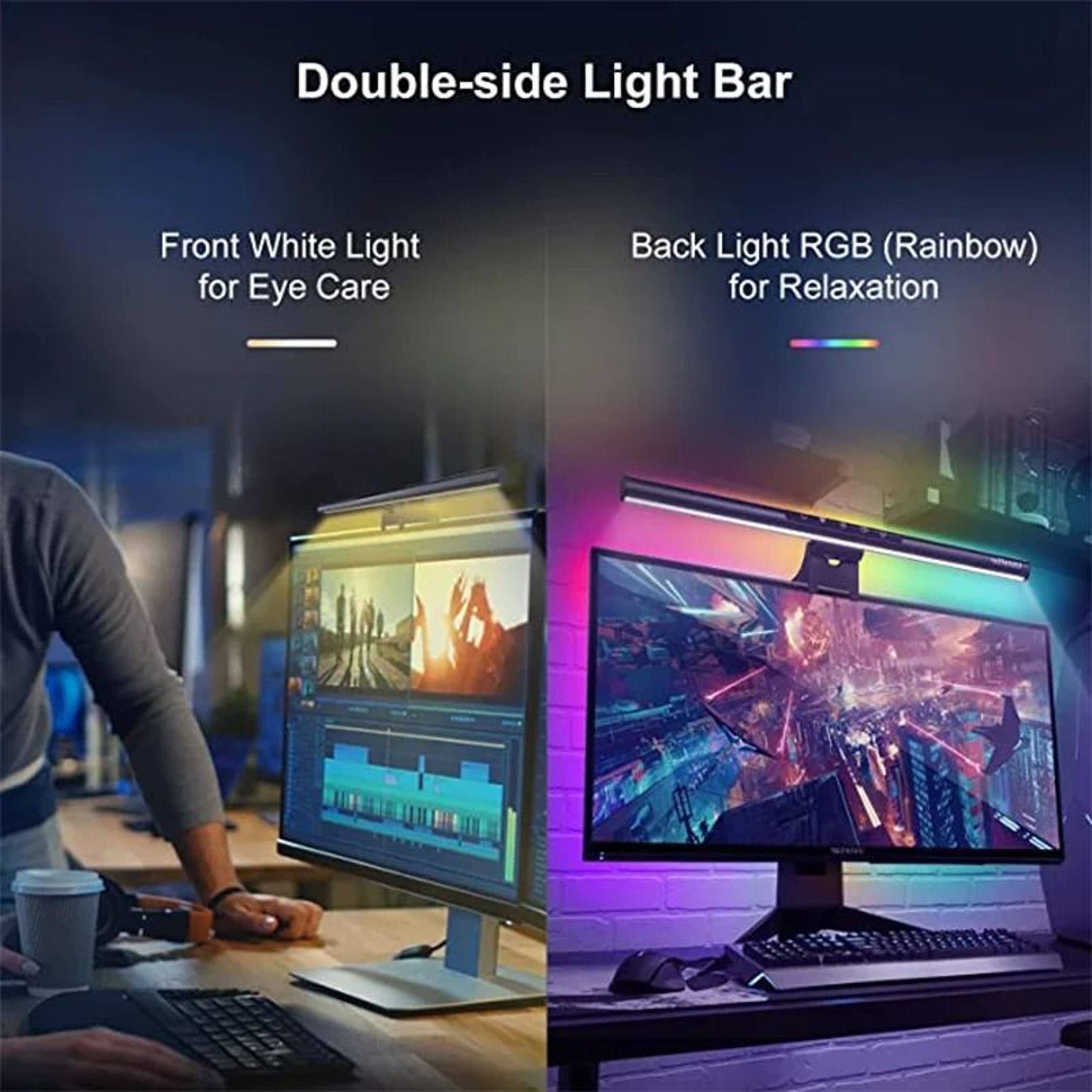 Monitor Light Bar LED Computer Screen Hanging Light With RGB Atmosphere 6