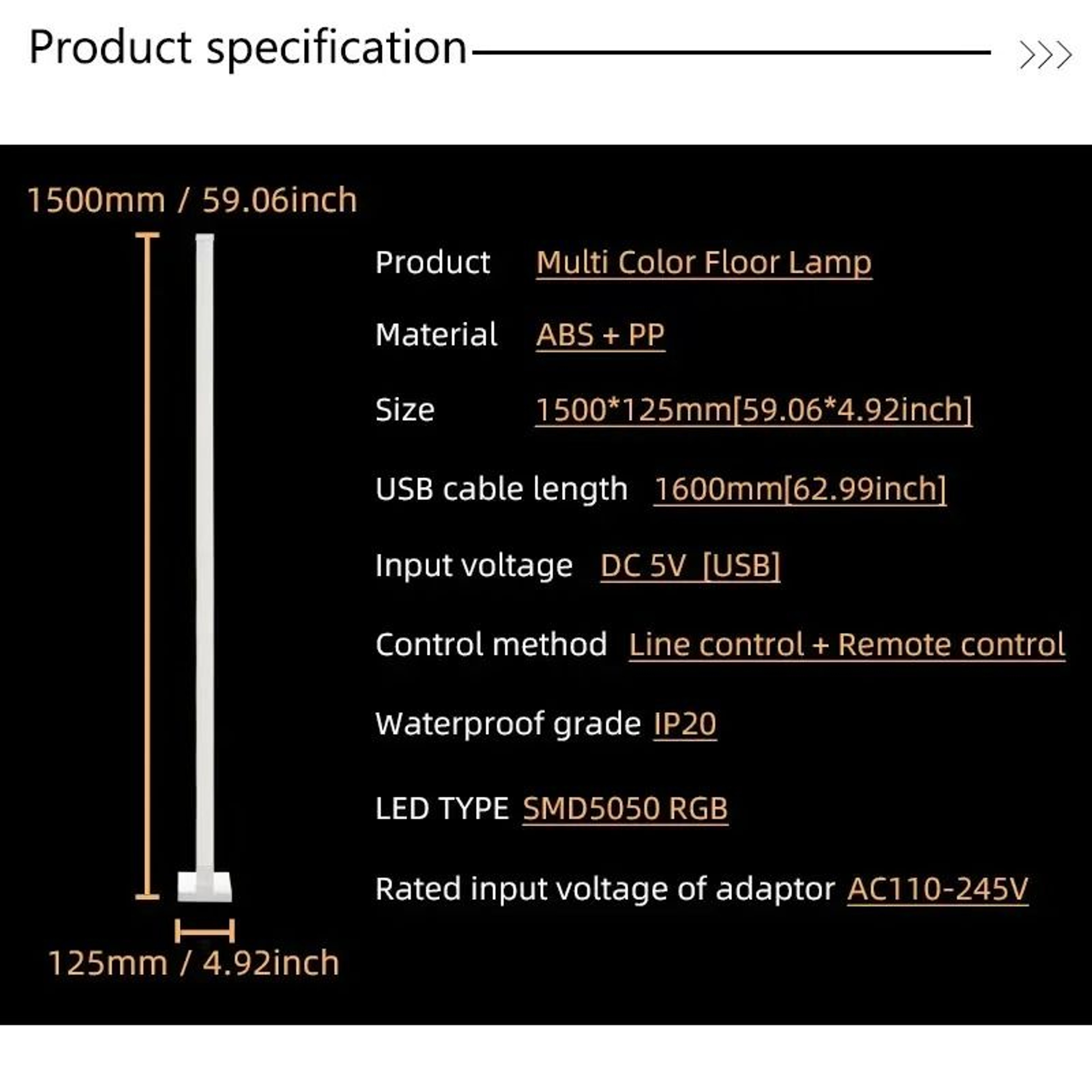 LED Ambiance Corner Floor Lamp Bluetooth App Control Music Sync  Remote 3