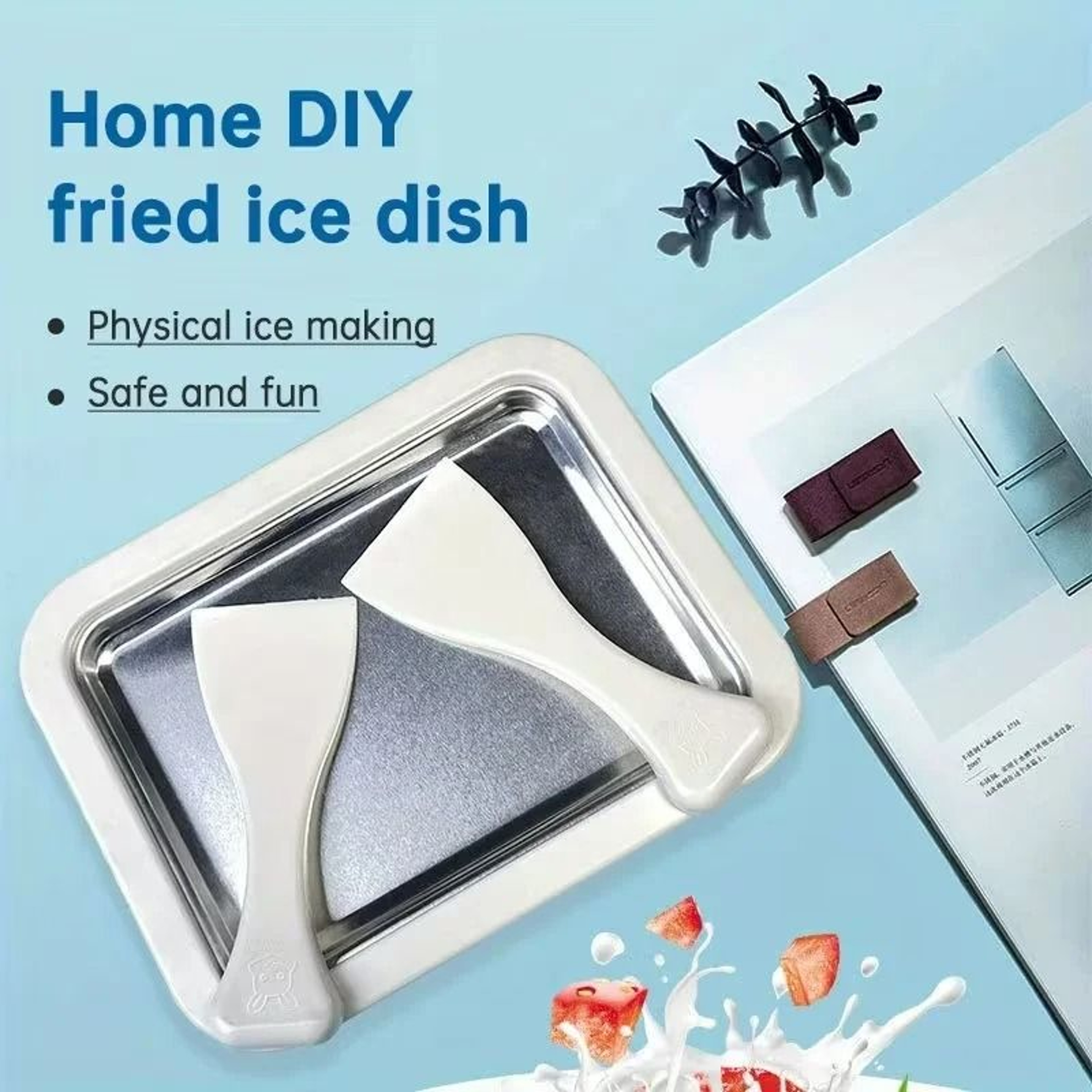 MultiFunctional Cordless Ice Plate Household StirFry Maker For Homemade Frozen Snacks 2