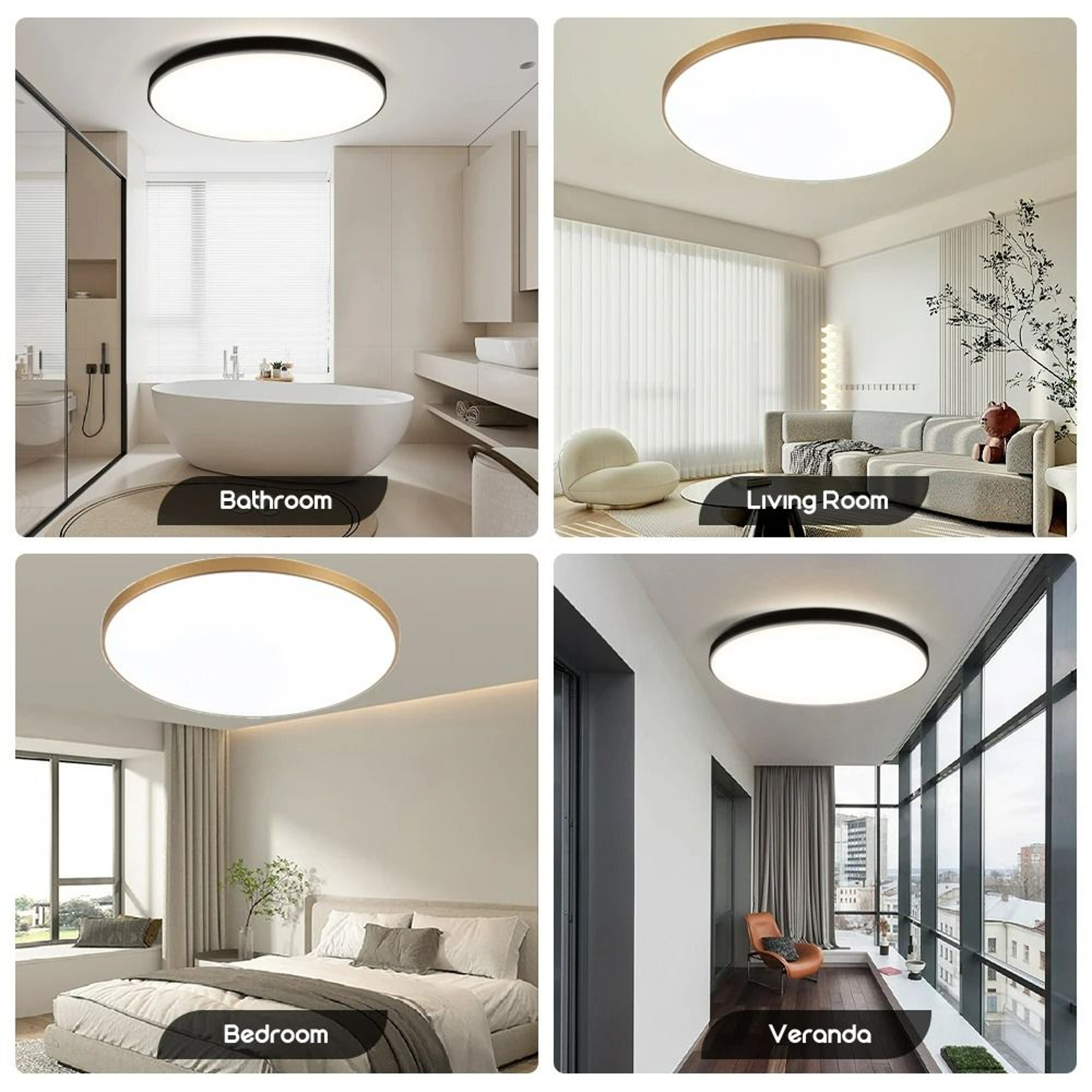 Modern LED Ceiling Lamp Chandelier Contemporary Panel Light For Living Room Bedroom  Kitchen 5