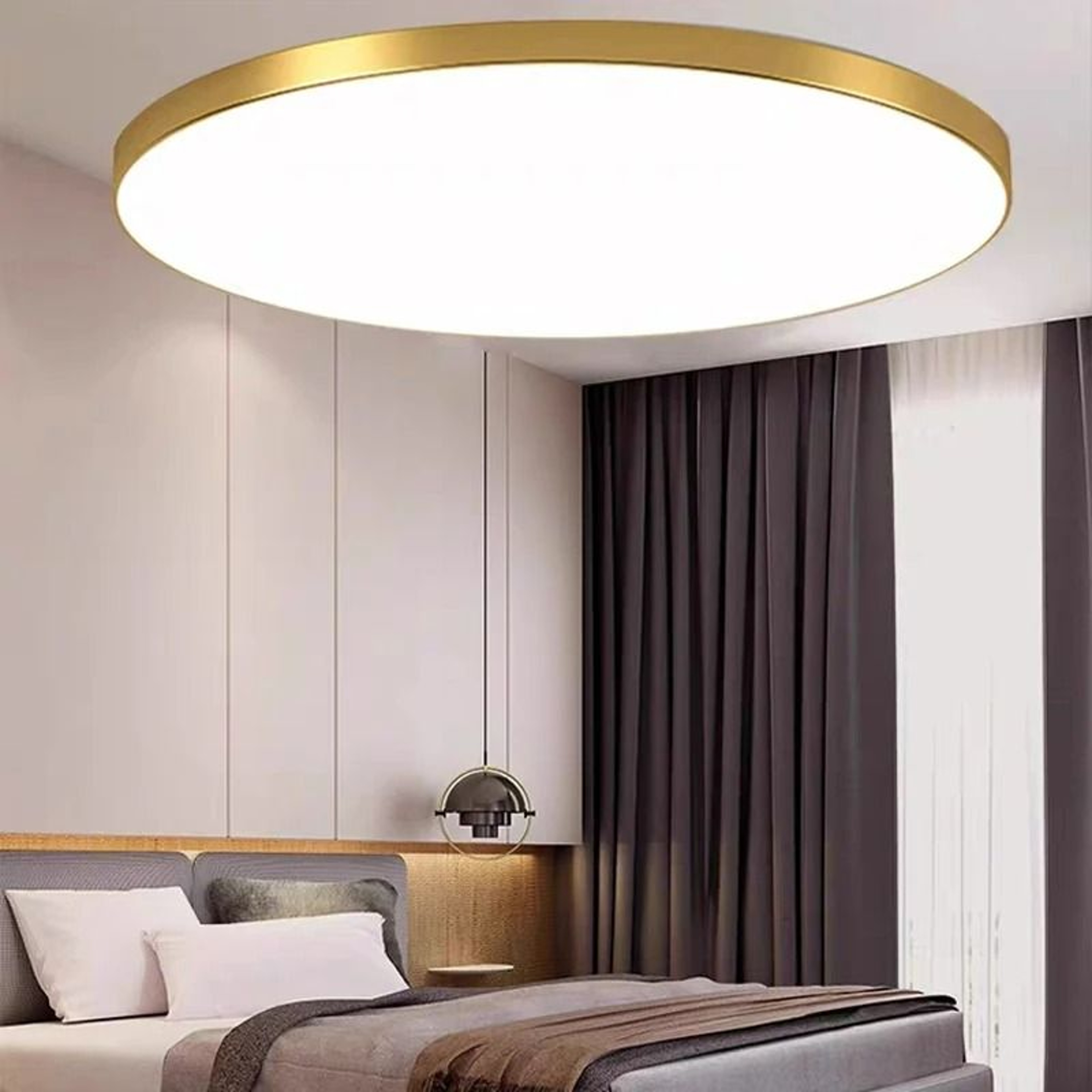 Modern LED Ceiling Lamp Chandelier Contemporary Panel Light For Living Room Bedroom  Kitchen 0