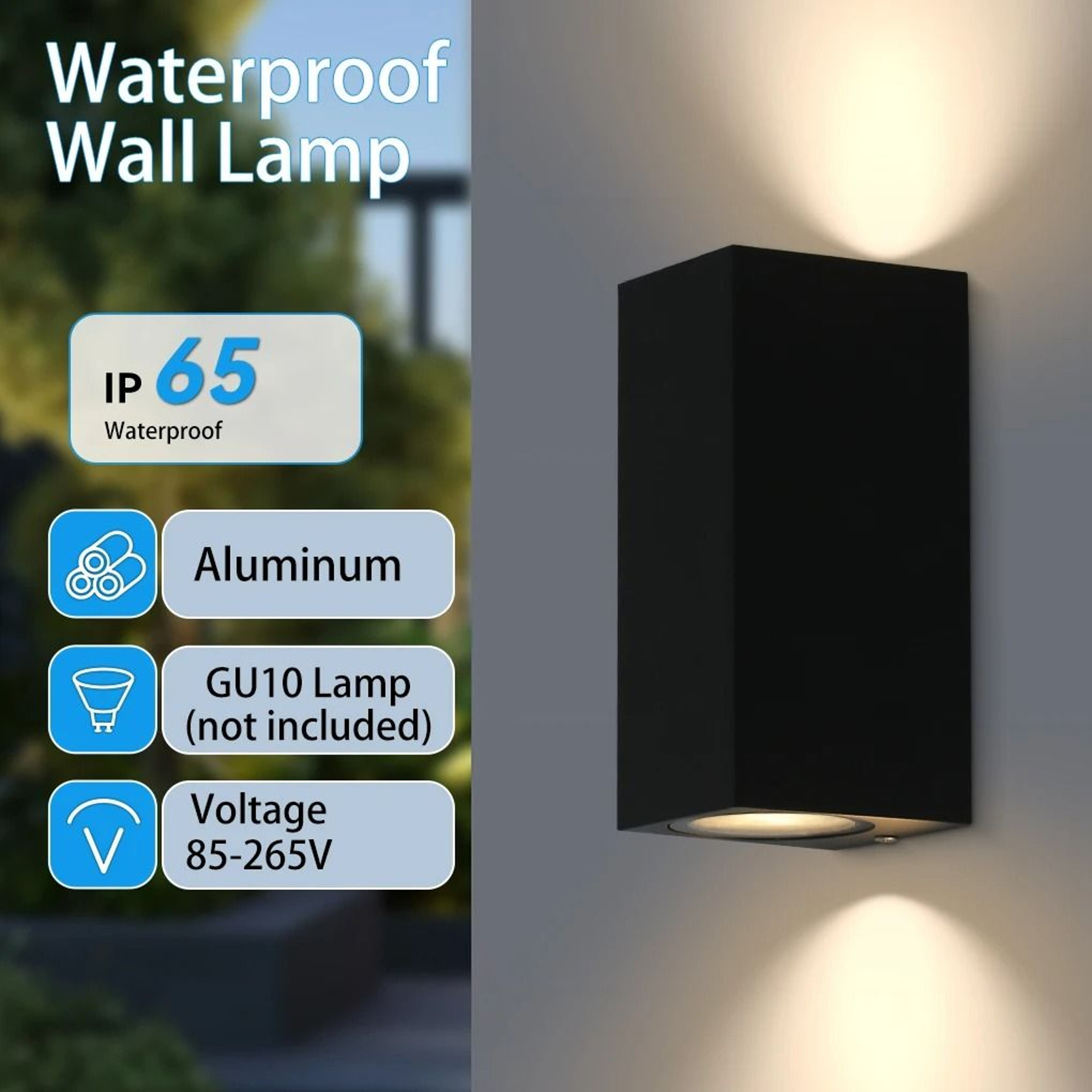DoubleHead E27 Modern Wall Sconce Indoor  Outdoor Waterproof Architectural Wall Light 2