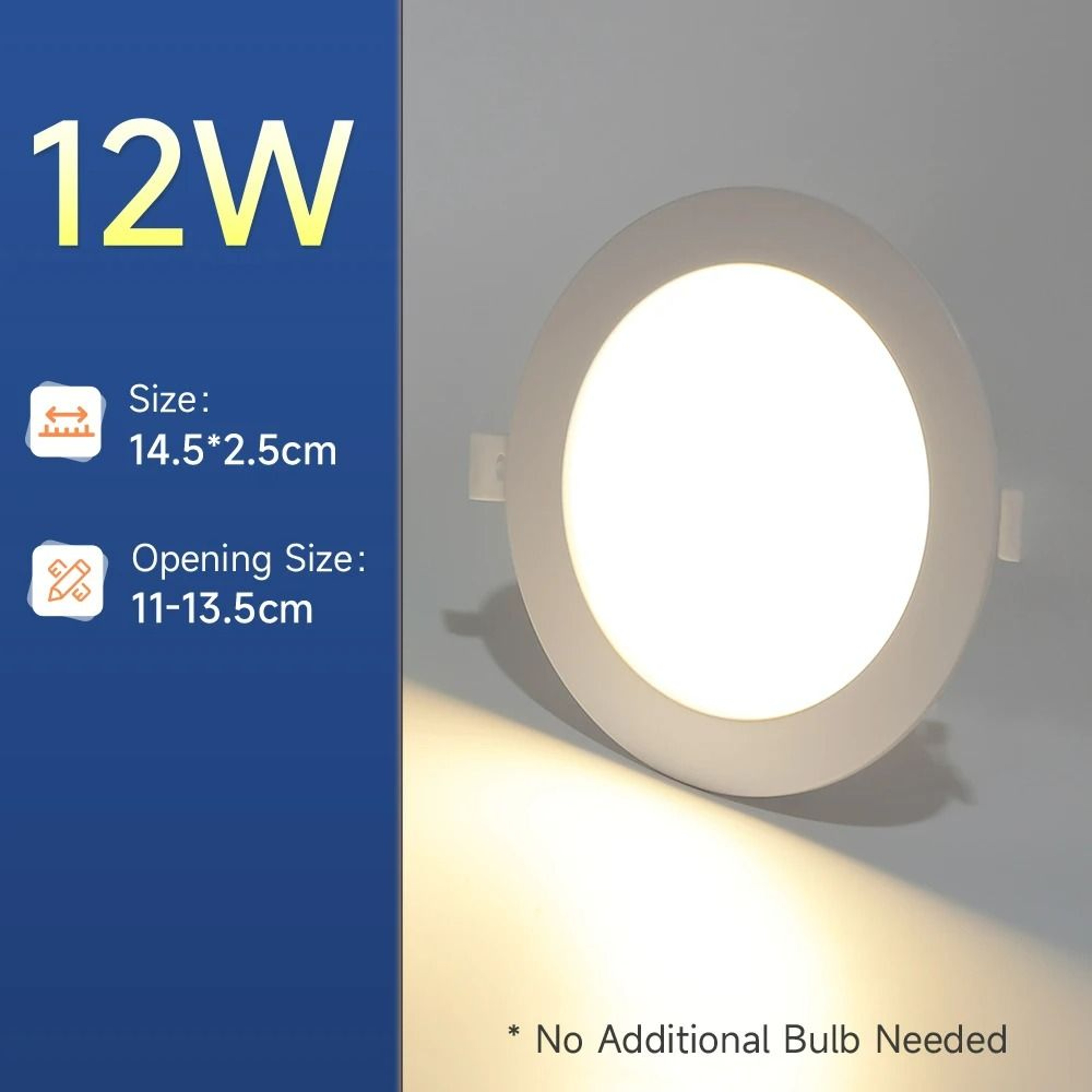 UltraThin Recessed LED Downlight TriColor Embedded Ceiling Spotlight For Living Room  Corridor 10