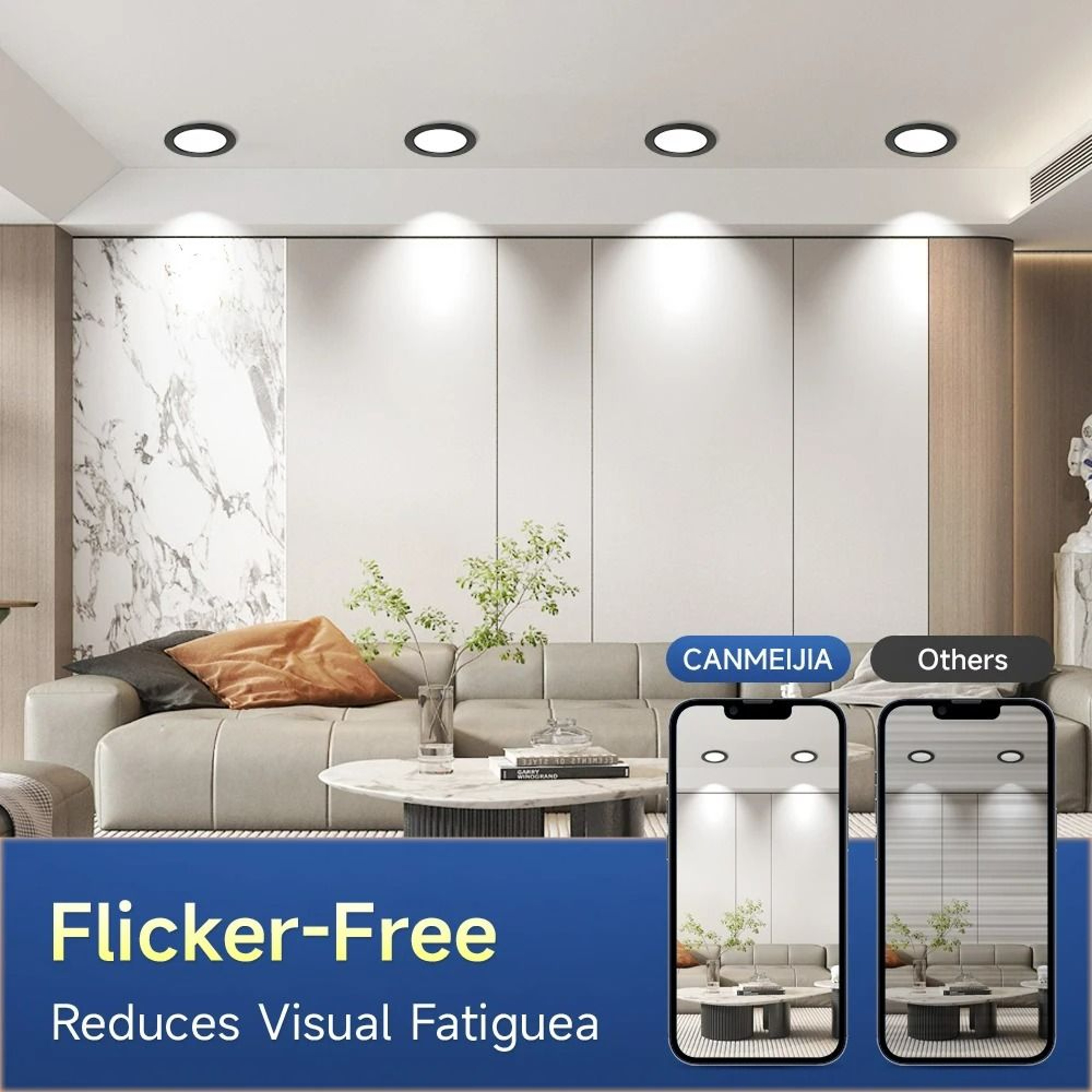 UltraThin Recessed LED Downlight TriColor Embedded Ceiling Spotlight For Living Room  Corridor 4