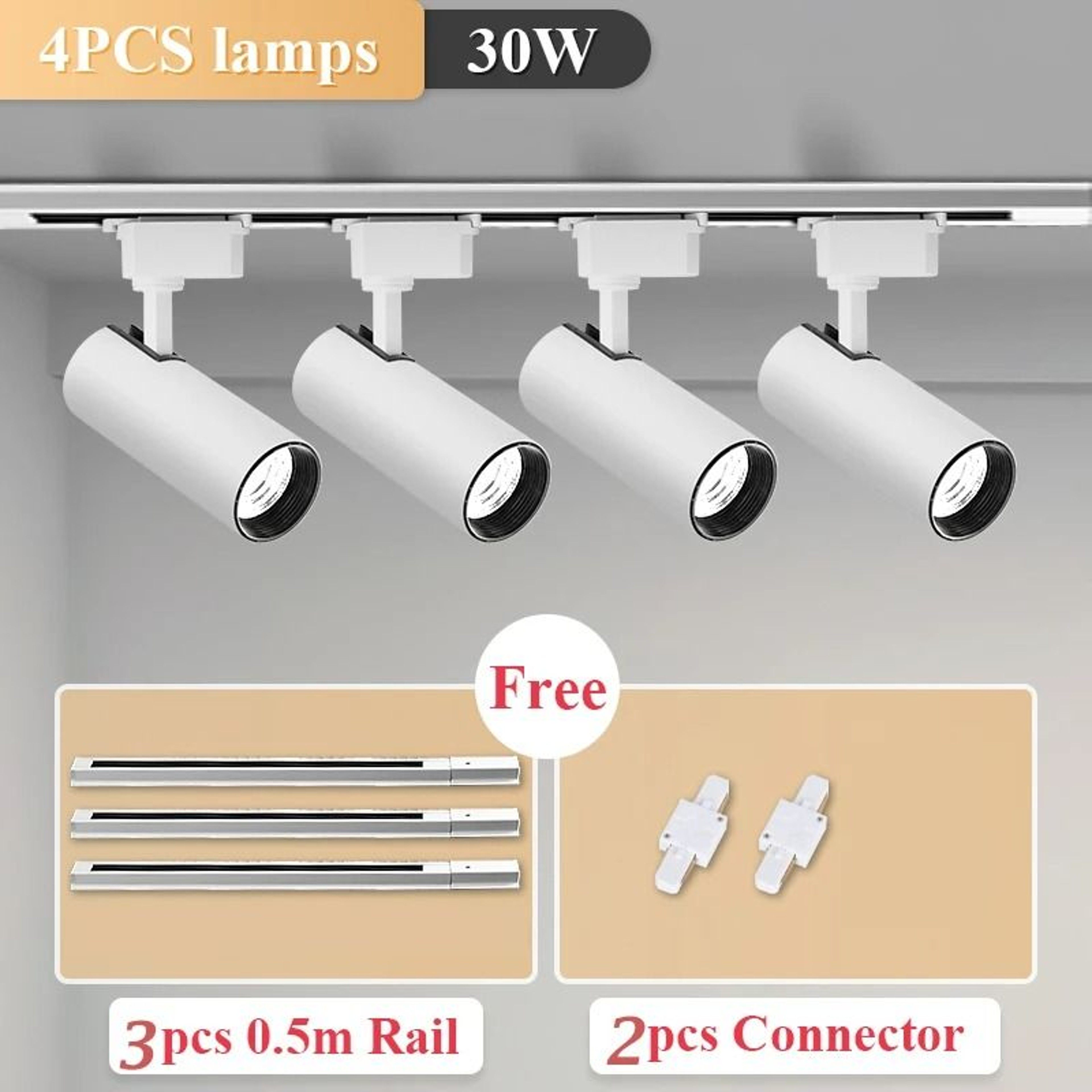 Modern Adjustable LED Track Lighting Rail Kit 10