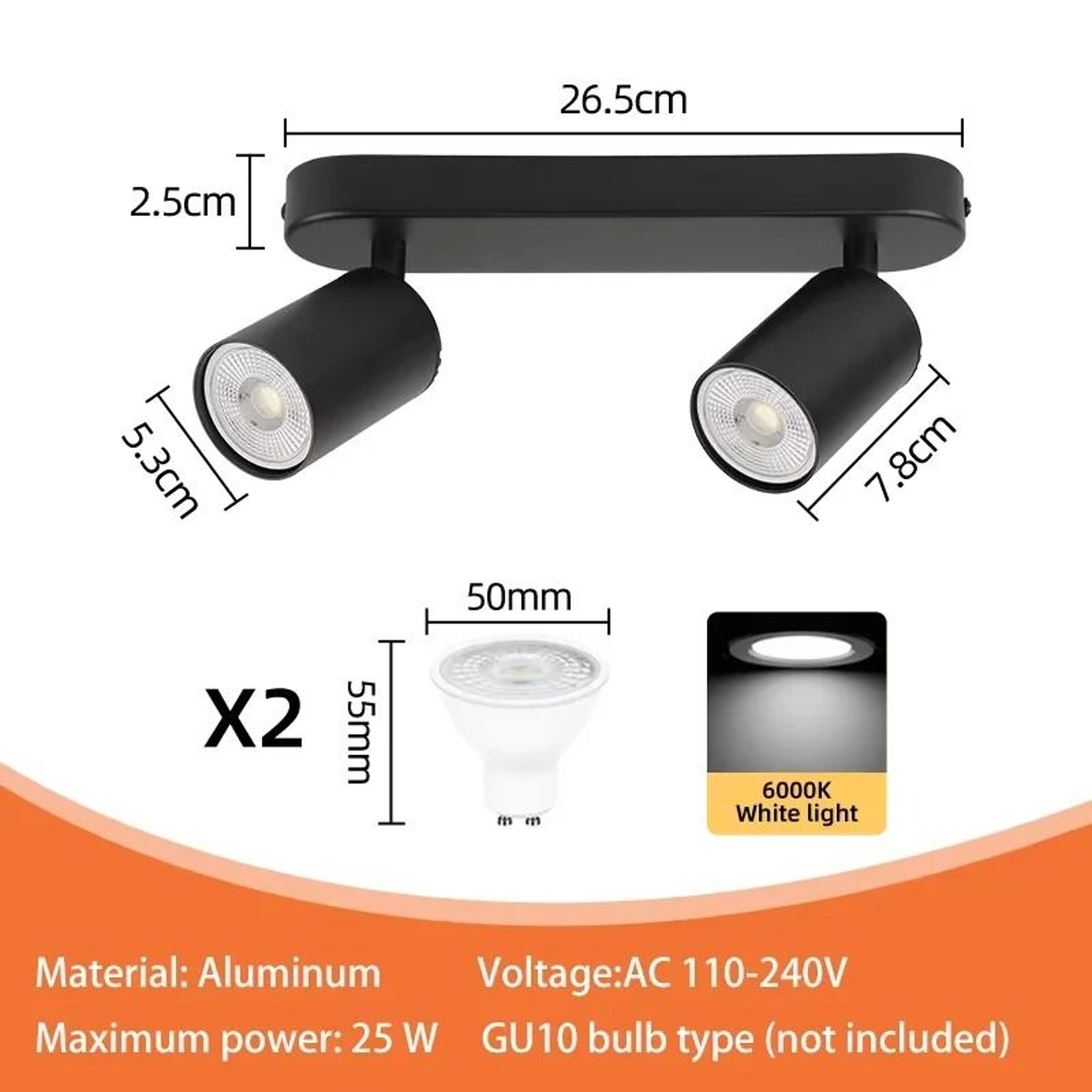 Modern Adjustable Linear Ceiling Spotlight Track Fixture Fixture Only 11