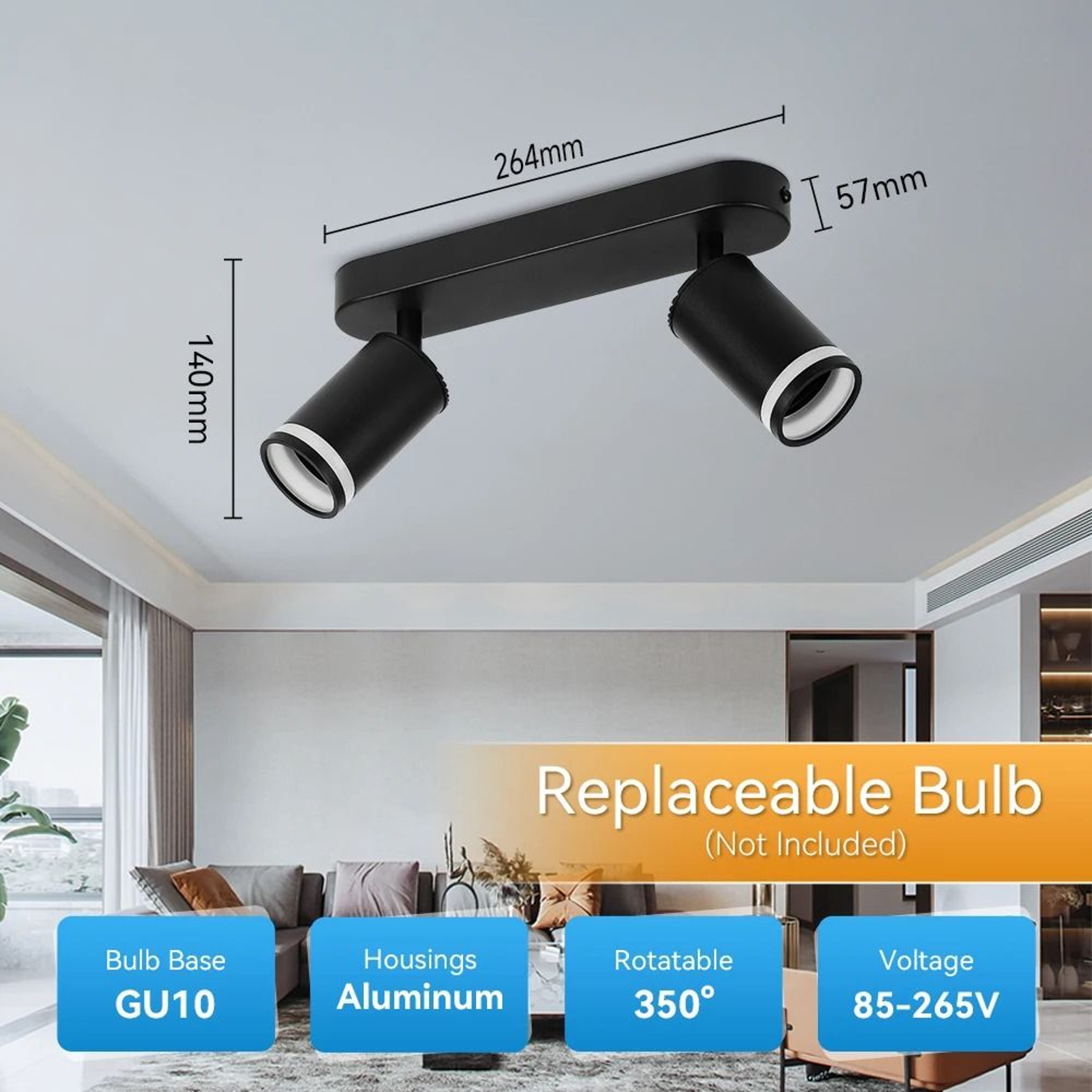 Modern Adjustable Linear Ceiling Spotlight Track Fixture Fixture Only 25
