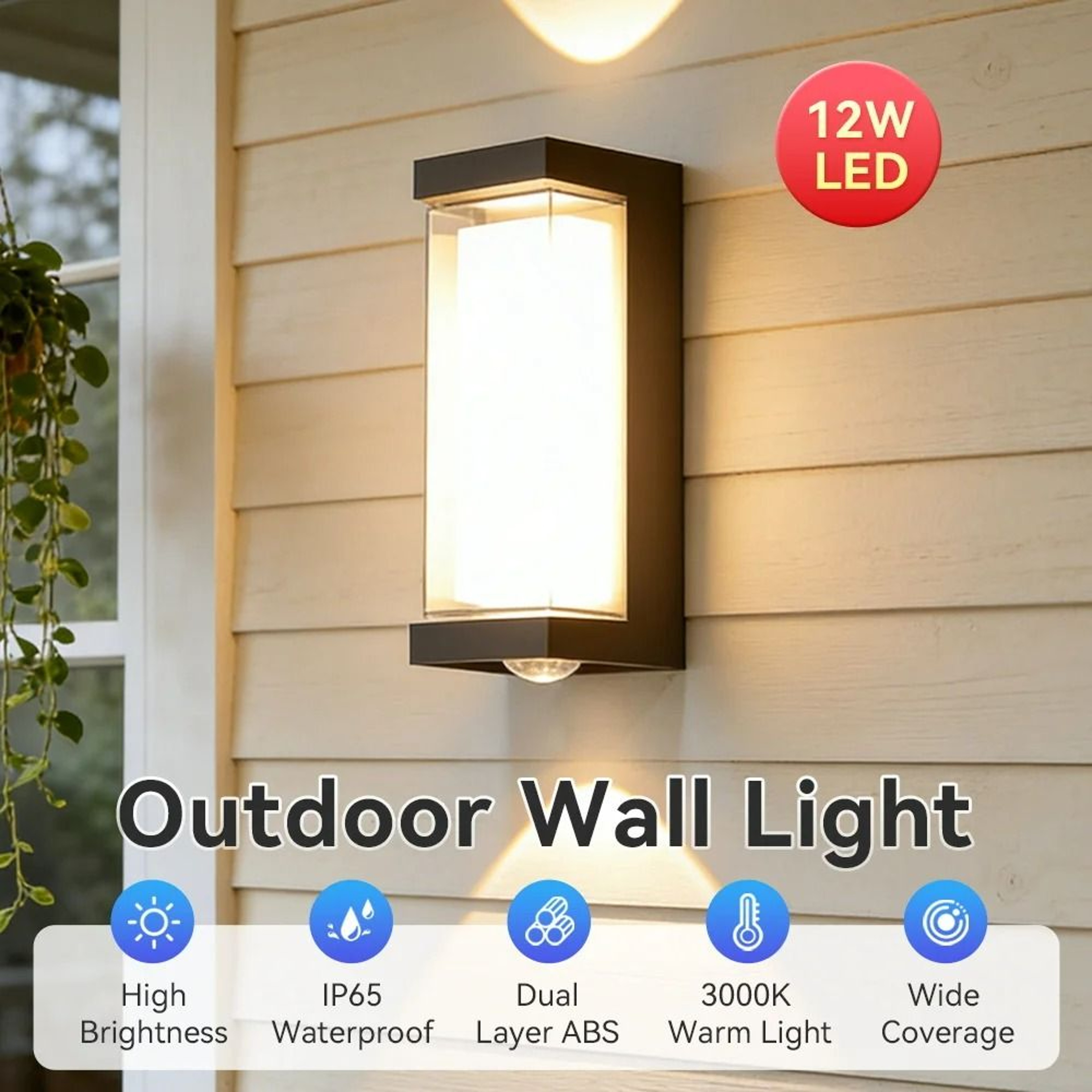 Modern IP65 Waterproof LED Outdoor Sconce Wall Light 1