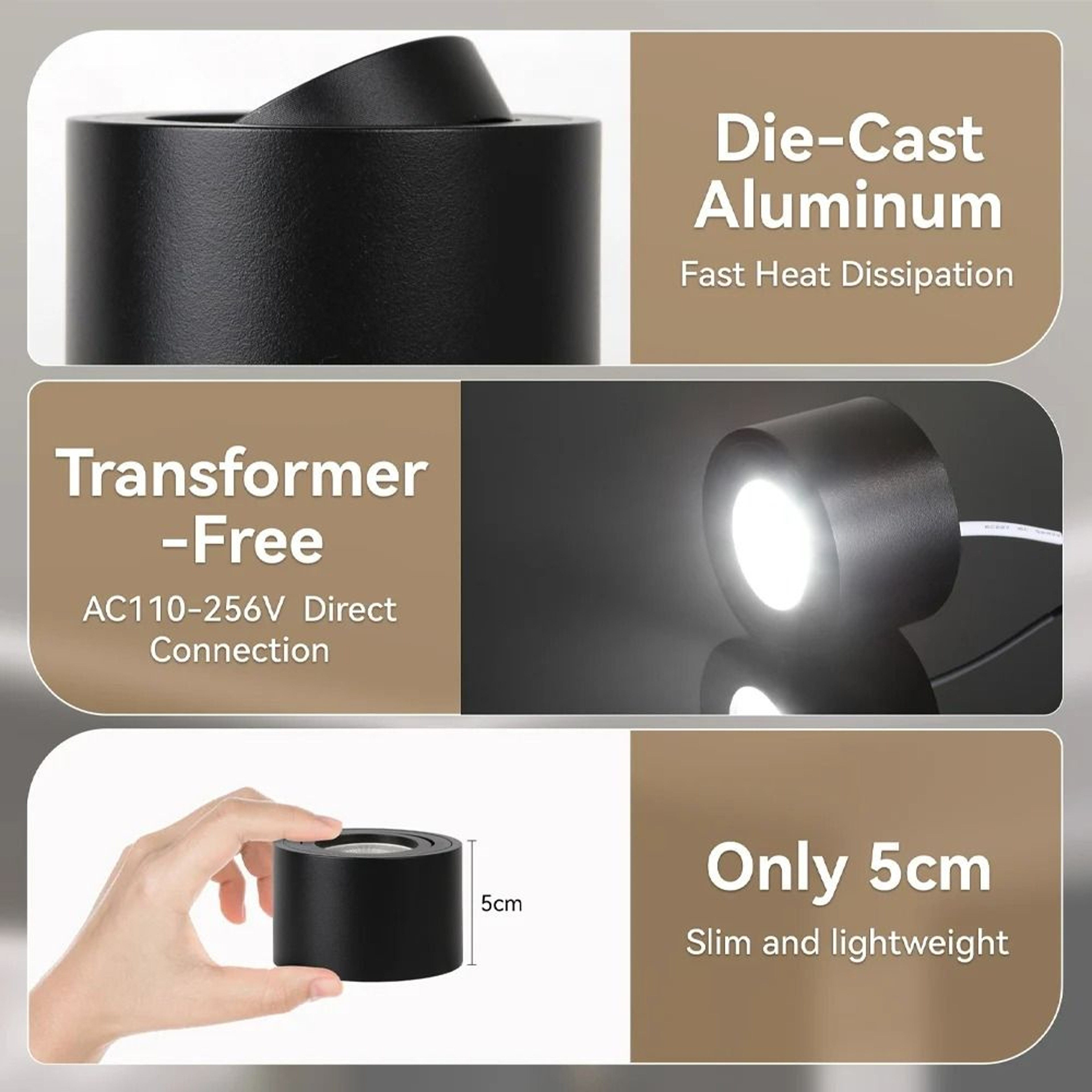 Modern Adjustable SurfaceMounted Dimmable LED Ceiling Spotlight 4