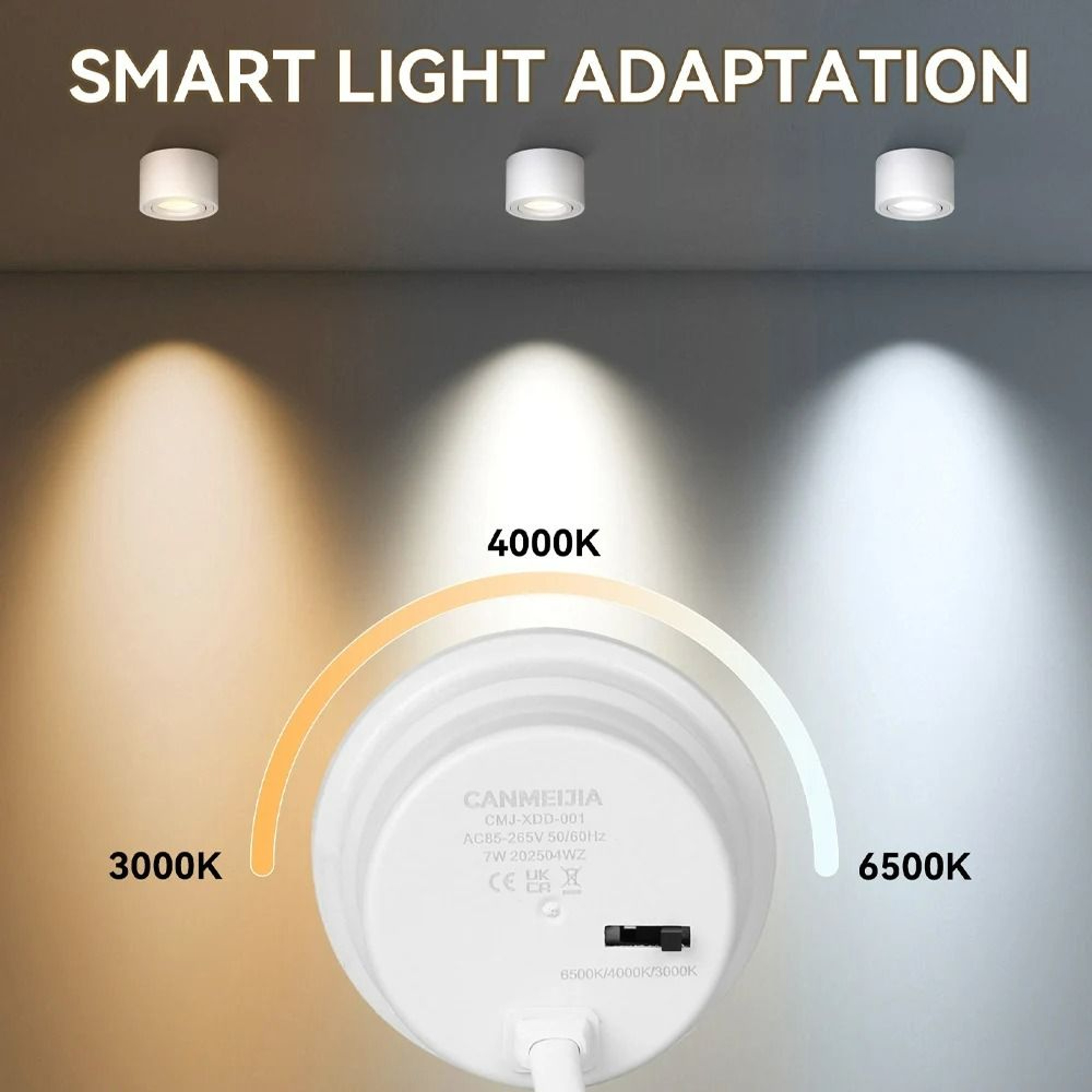 Modern Adjustable SurfaceMounted Dimmable LED Ceiling Spotlight 2