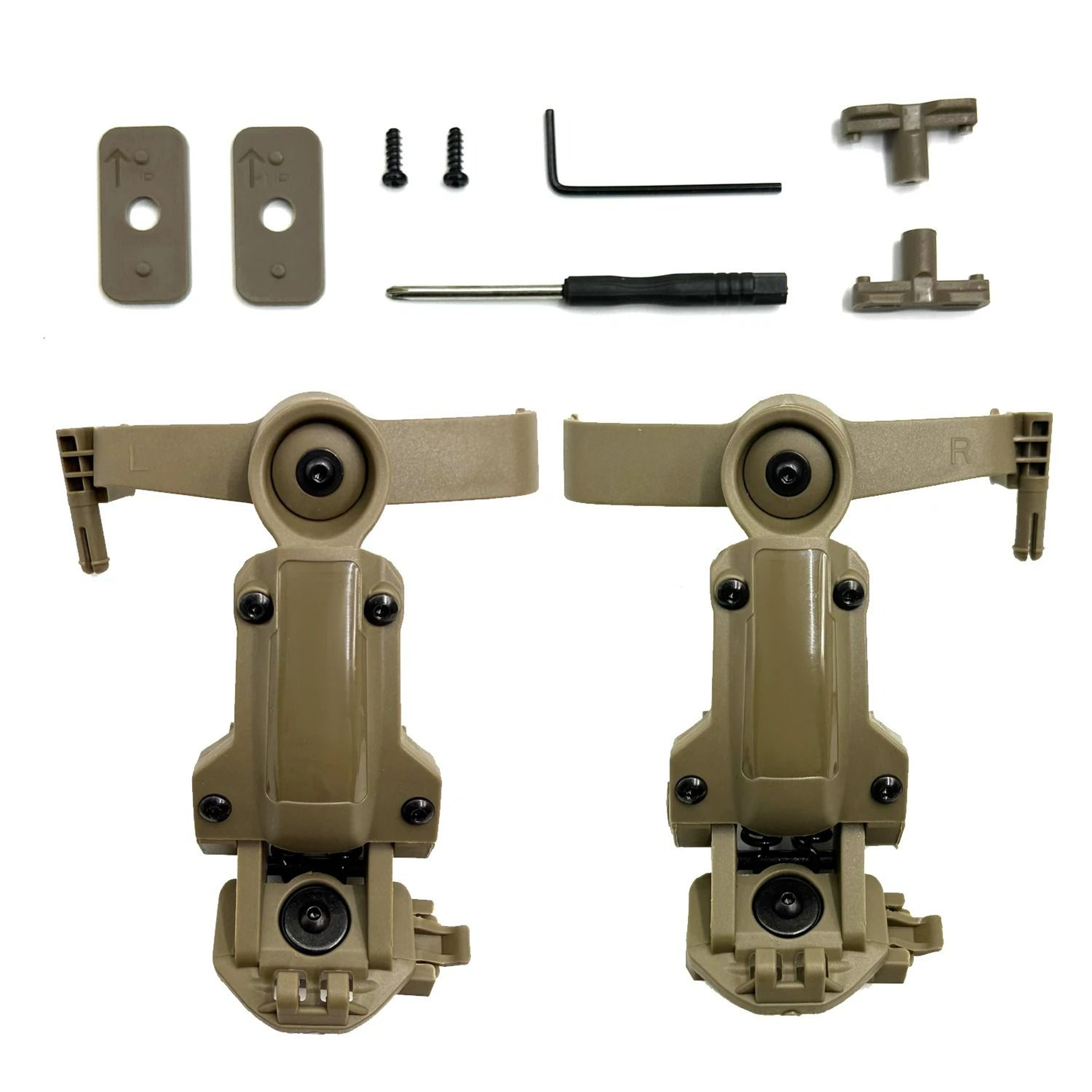 MultiPlatform Tactical Helmet Rail Adapter  Swivel Mount Bracket 7