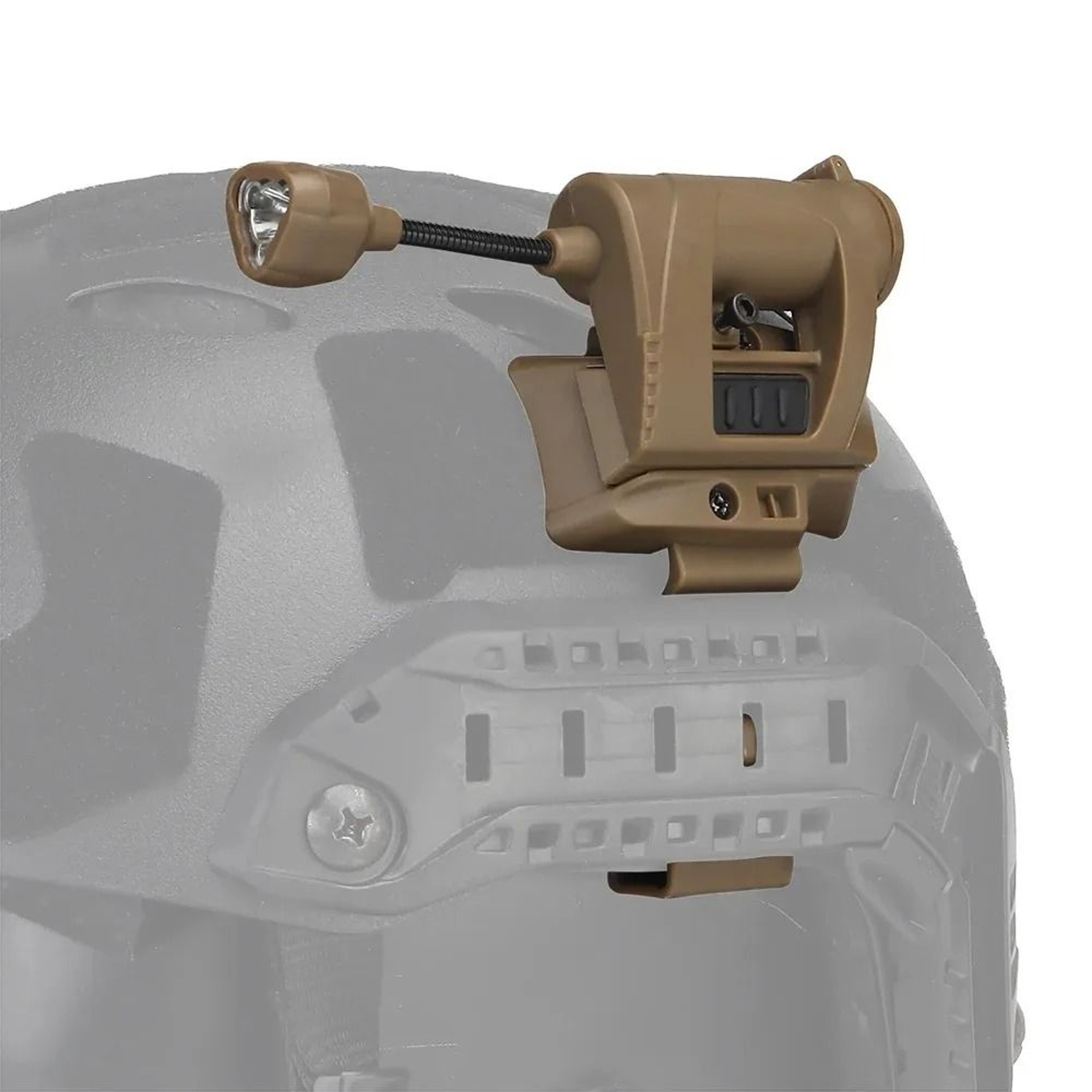 Modular Tactical Helmet Task Light With Flexible Neck  Infrared Mode 5