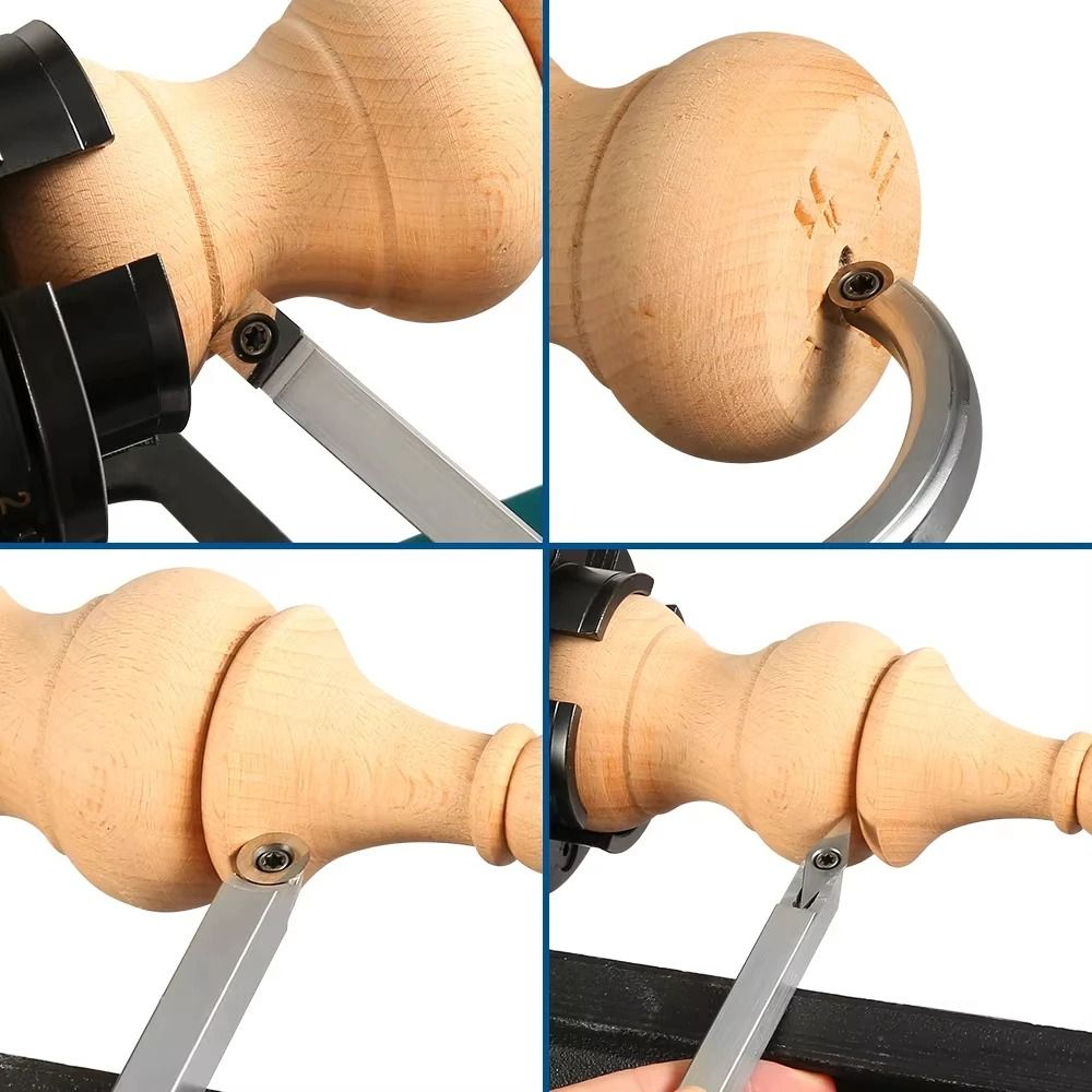 6in1 Indexable Carbide Woodturning Chisel Tool Set For Lathe Work 5