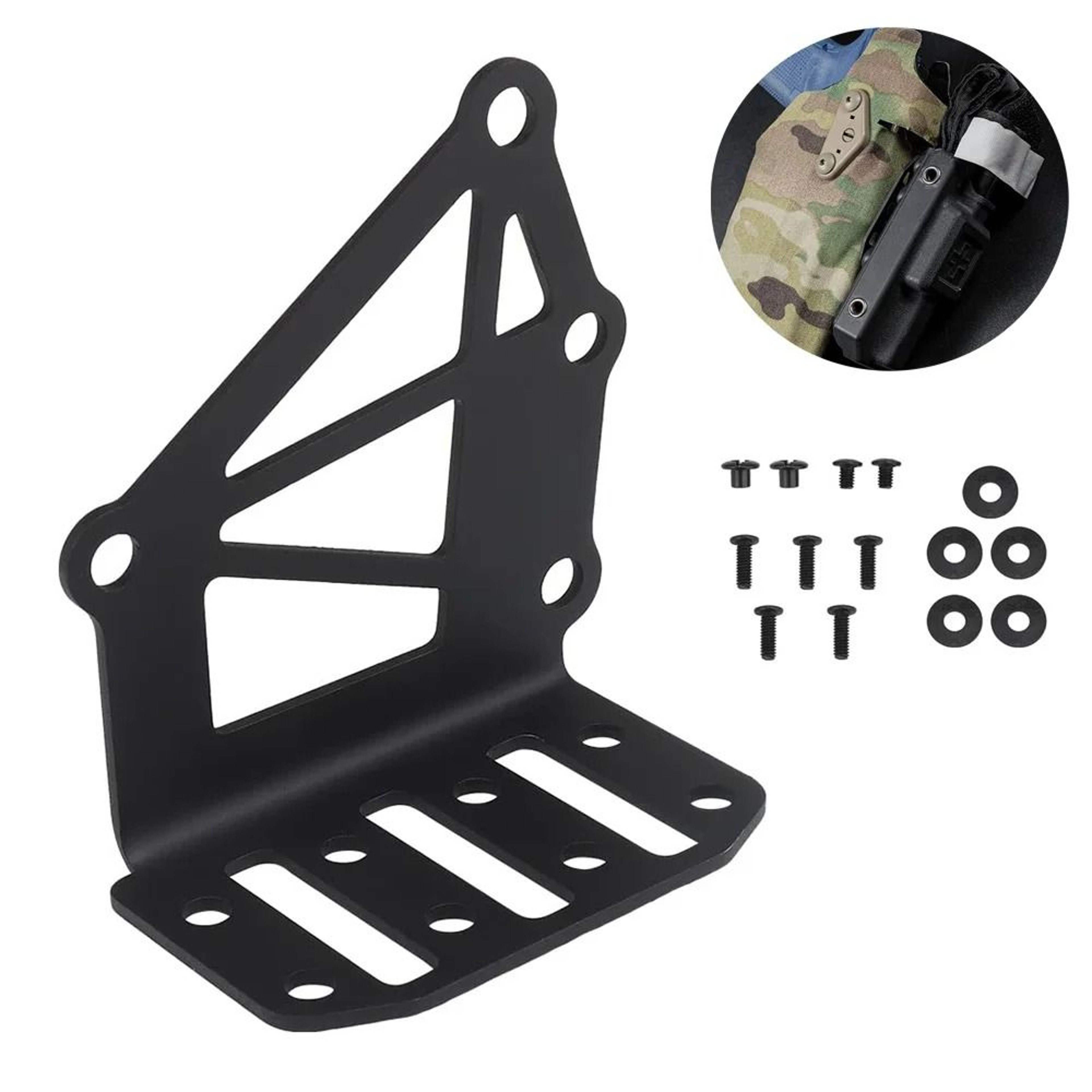 Tactical Modular Negative Cant Plate  Front Tourniquet Equipment Mount 0