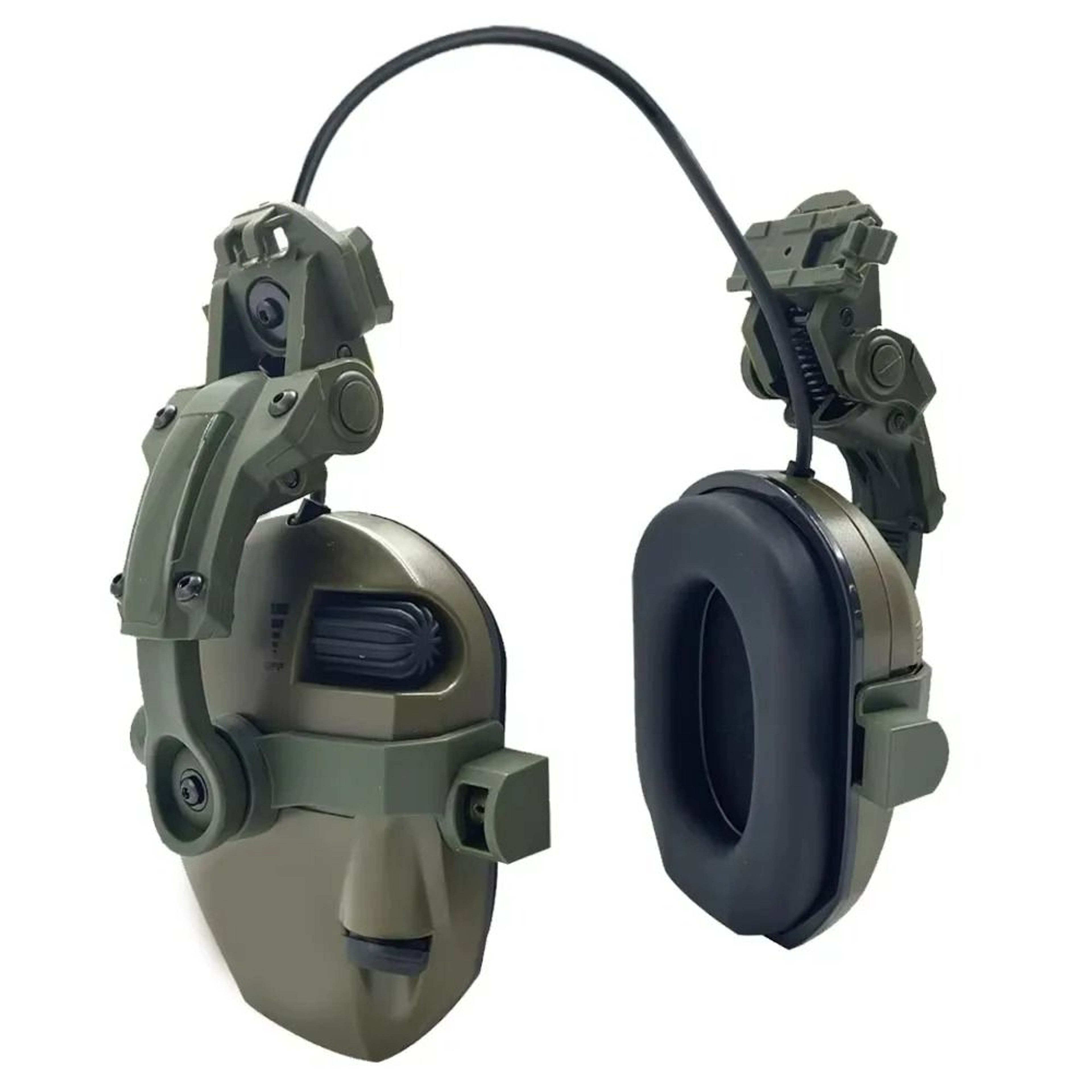 Active HelmetMounted Electronic Hearing Protection Headset  RailMounted Sound Amplification Earmuff 10
