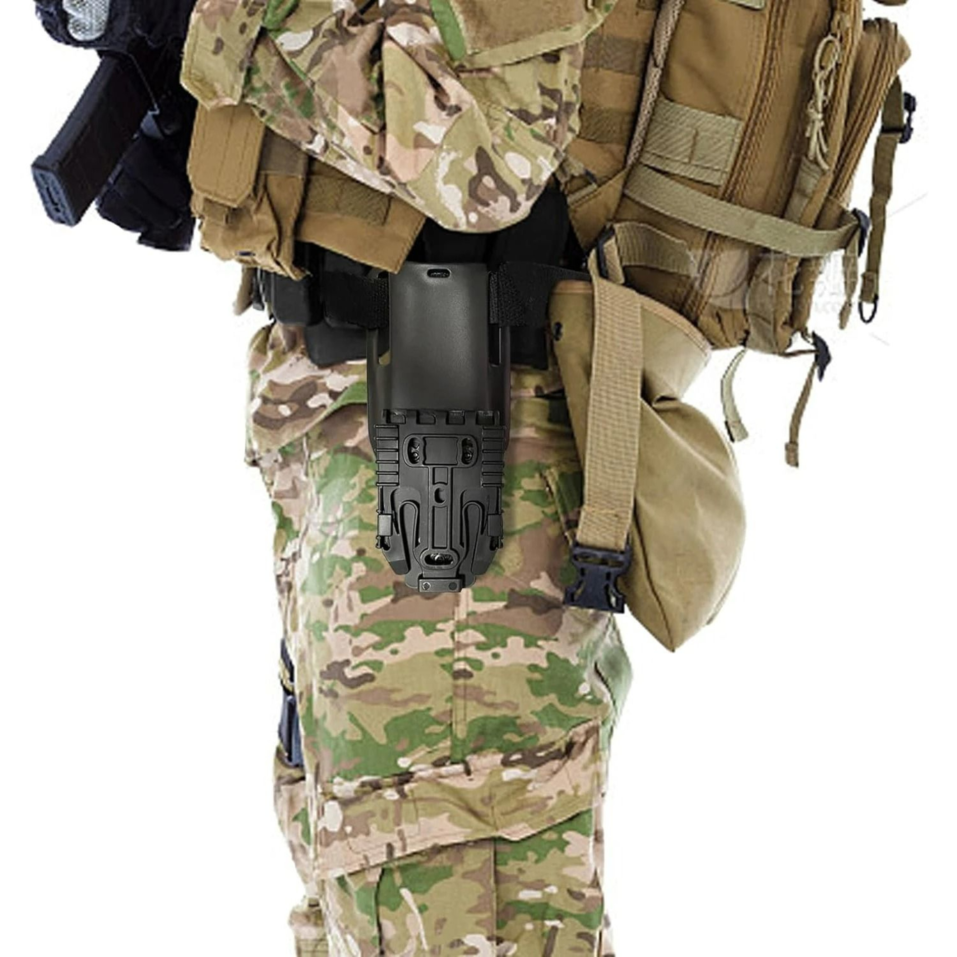 QuickLocking Modular Holster Mount Kit With Receiver Plate LowRide Belt Loop  Thigh Strap 5