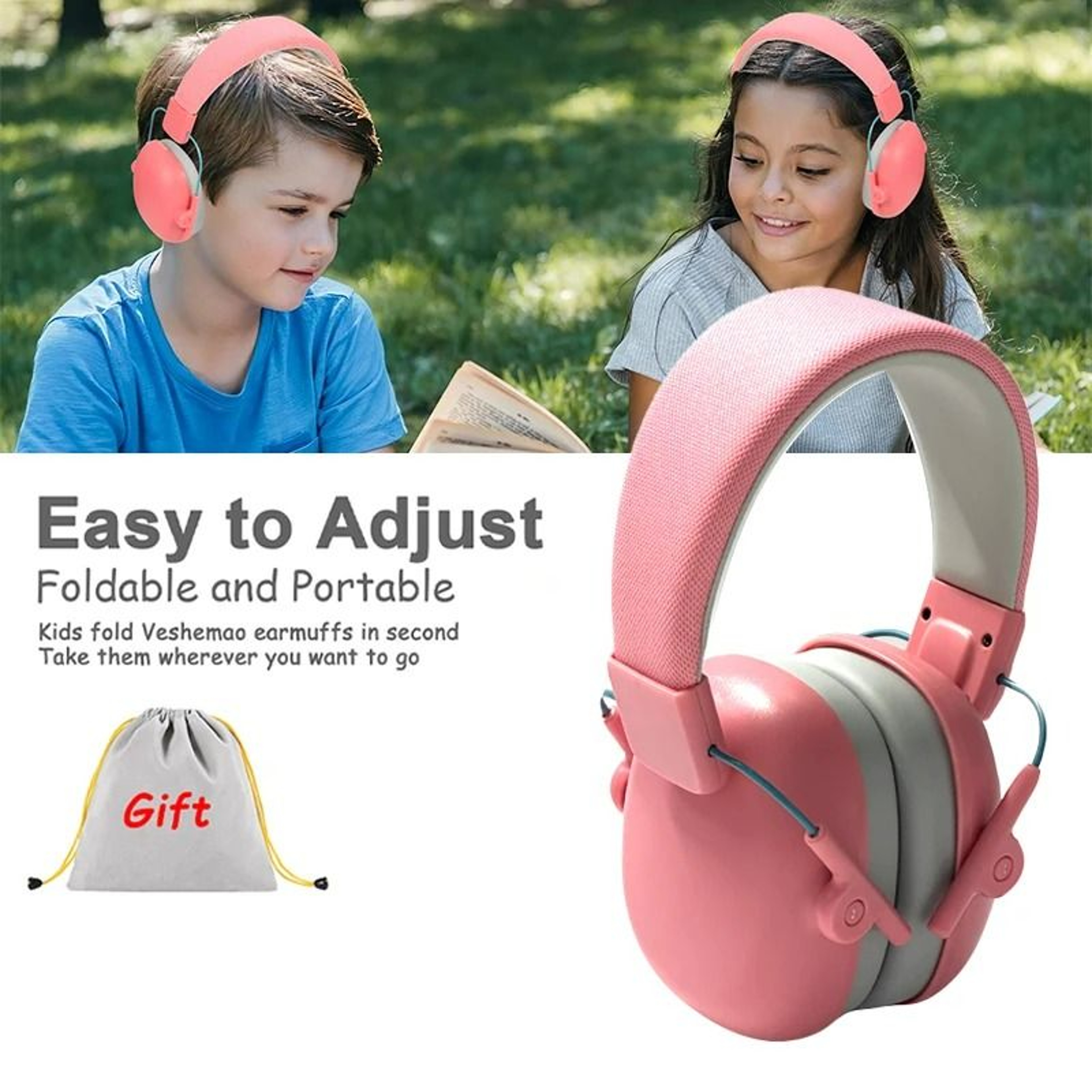 Kids NoiseCanceling Hearing Protection Earmuffs  Sensory Ear Defenders For Children 1