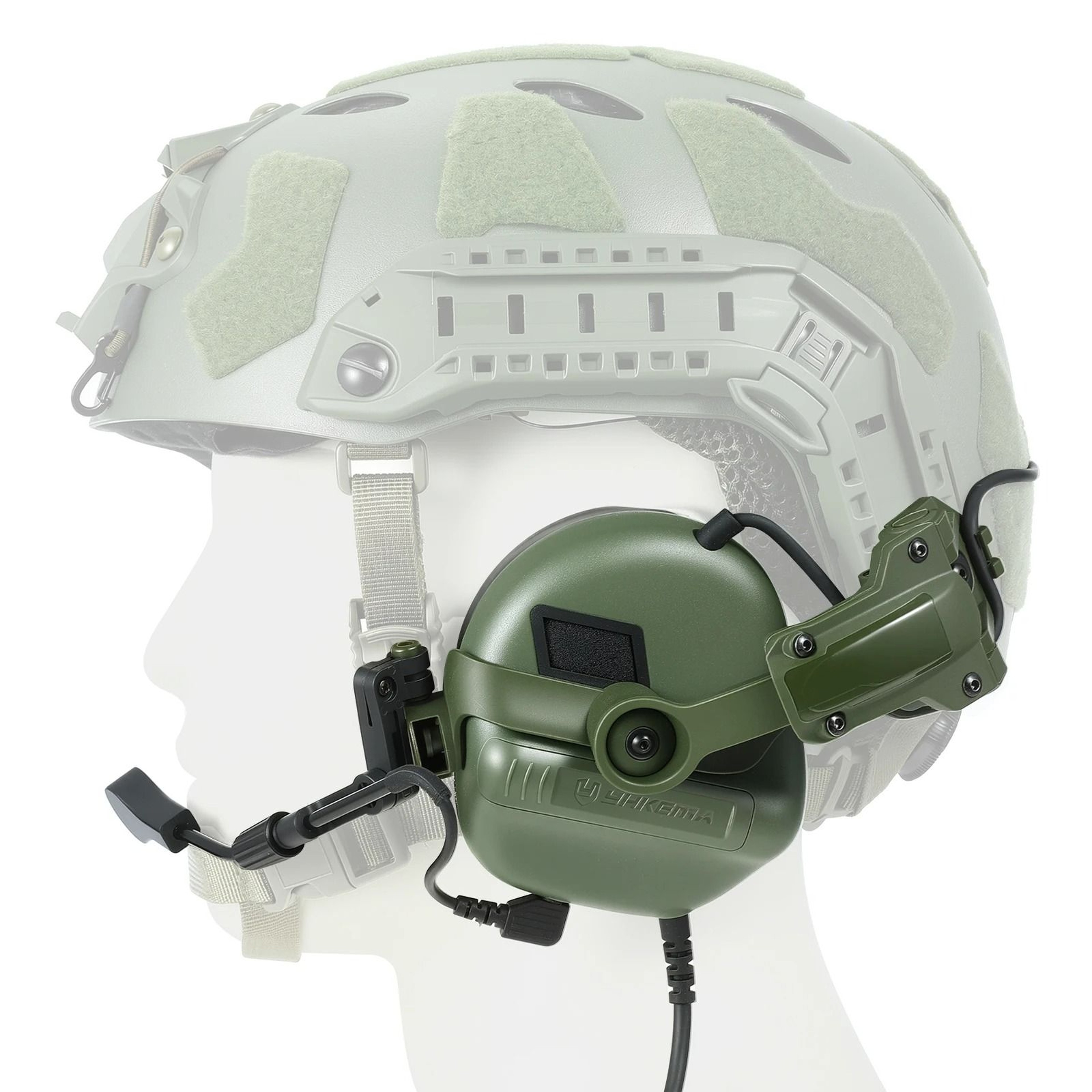 Tactical Active NoiseCancelling Electronic Shooting Earmuffs  HelmetCompatible Communication Headse 0