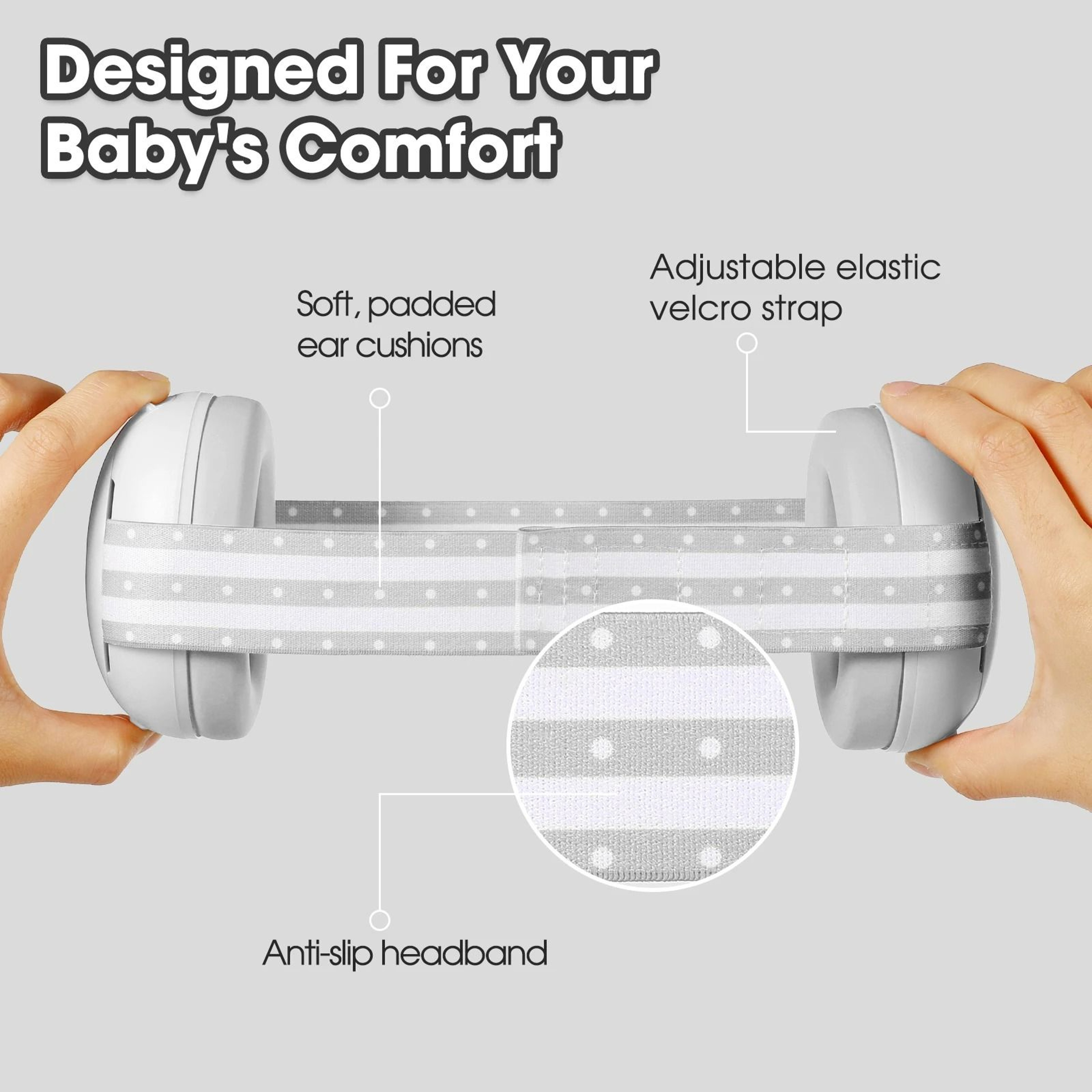 Adjustable NoiseReduction Hearing Protection Earmuffs For Babies Toddlers  Children 3